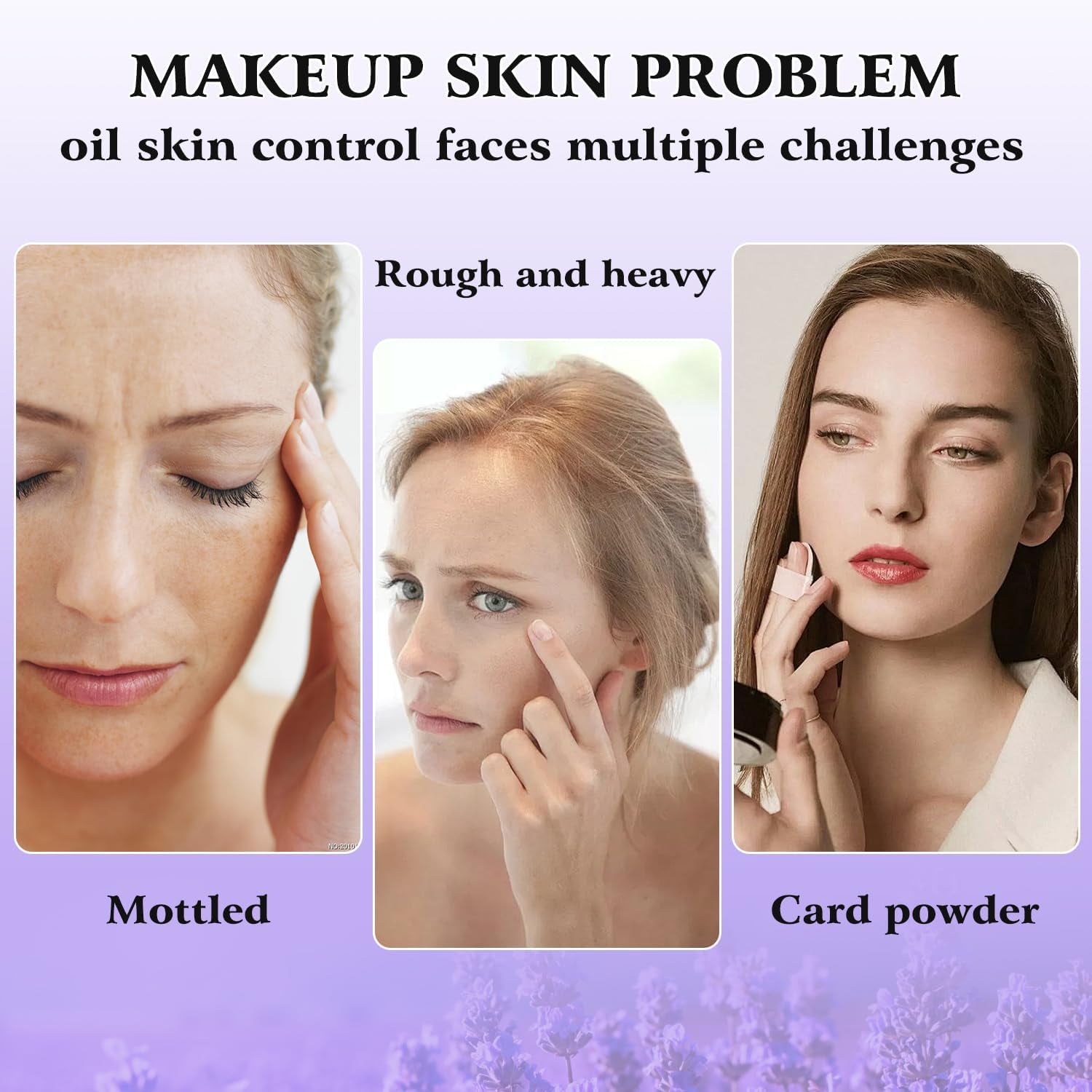 Lavender Oil-Control Primer & Setting Powder – Gel-Like Blurring Matte Finish