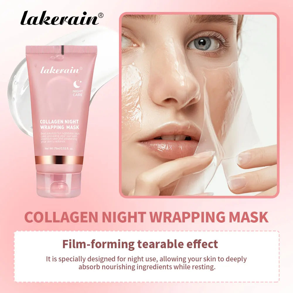 Collagen Overnight Wrapping Peel-Off Facial Mask – Korean Night Care Mask 75ml