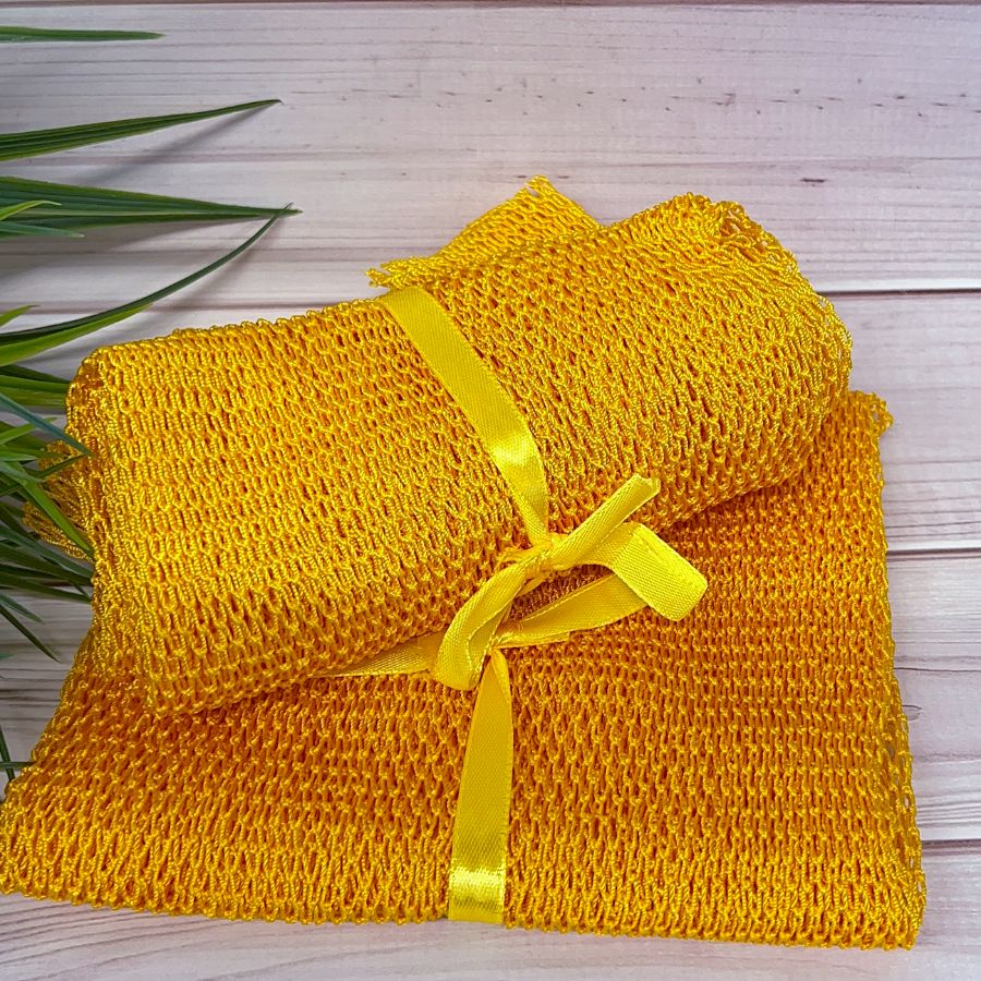 Exfoliating African Bath Net Sponge – Traditional Nylon, 27 Inches