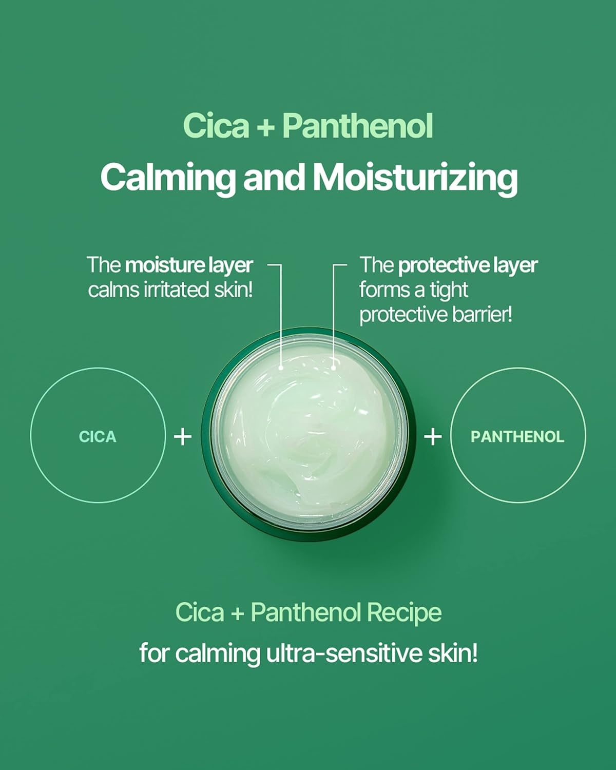 CICA Panthenol Overnight Moisturizing Cream – Korean Sleeping Mask 2.70 oz