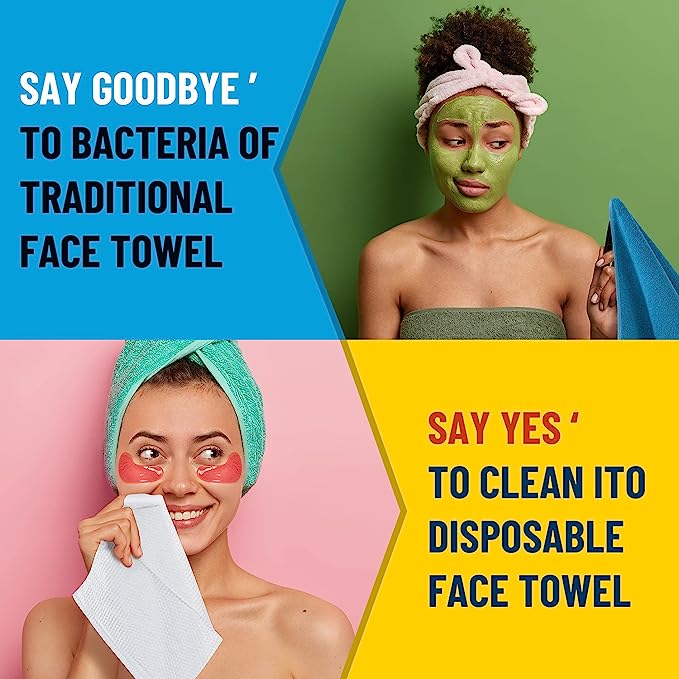 ITO Disposable Face Towels – 100% Cotton, Ultra-Soft & Hygienic