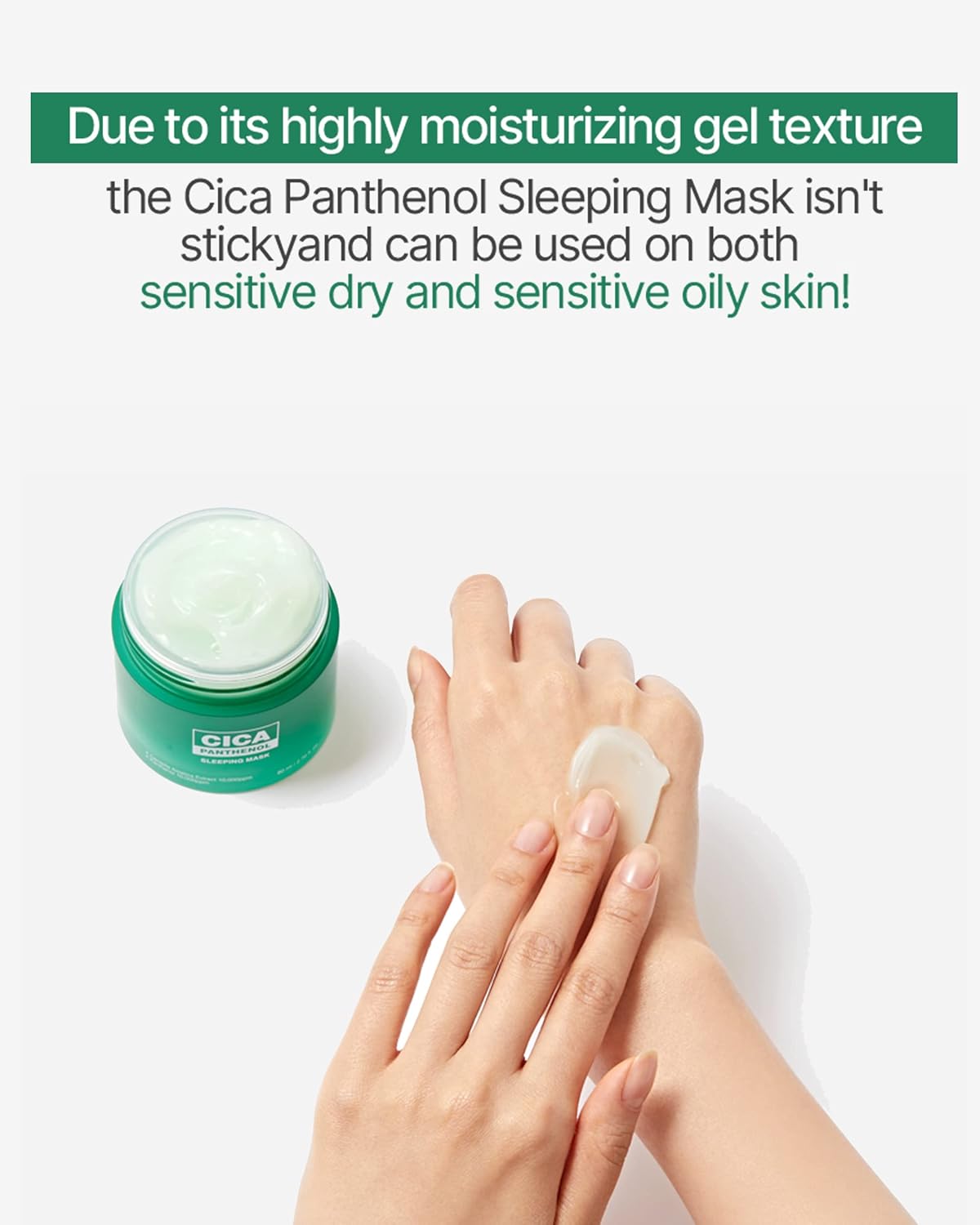 CICA Panthenol Overnight Moisturizing Cream – Korean Sleeping Mask 2.70 oz
