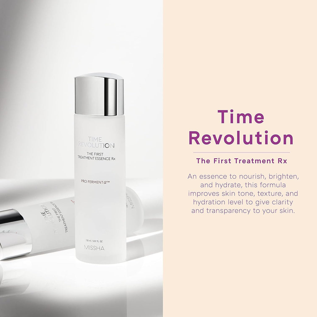 Missha Time Revolution First Essence RX – Hydrating Toner & Skin Smoother 5.07 oz