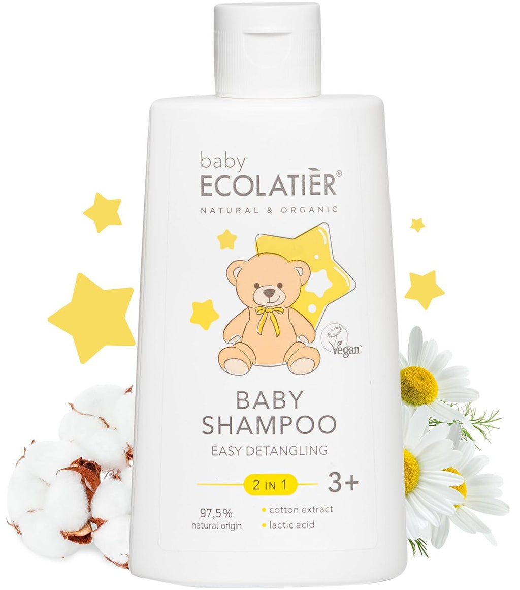 Organic Mimi Baby 2-in-1 Shampoo & Detangler – Ages 3+, 250ml