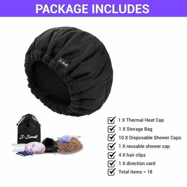 S-Secrets Flaxseed Deep Conditioning Heat Cap – Cordless Microwave-Ready