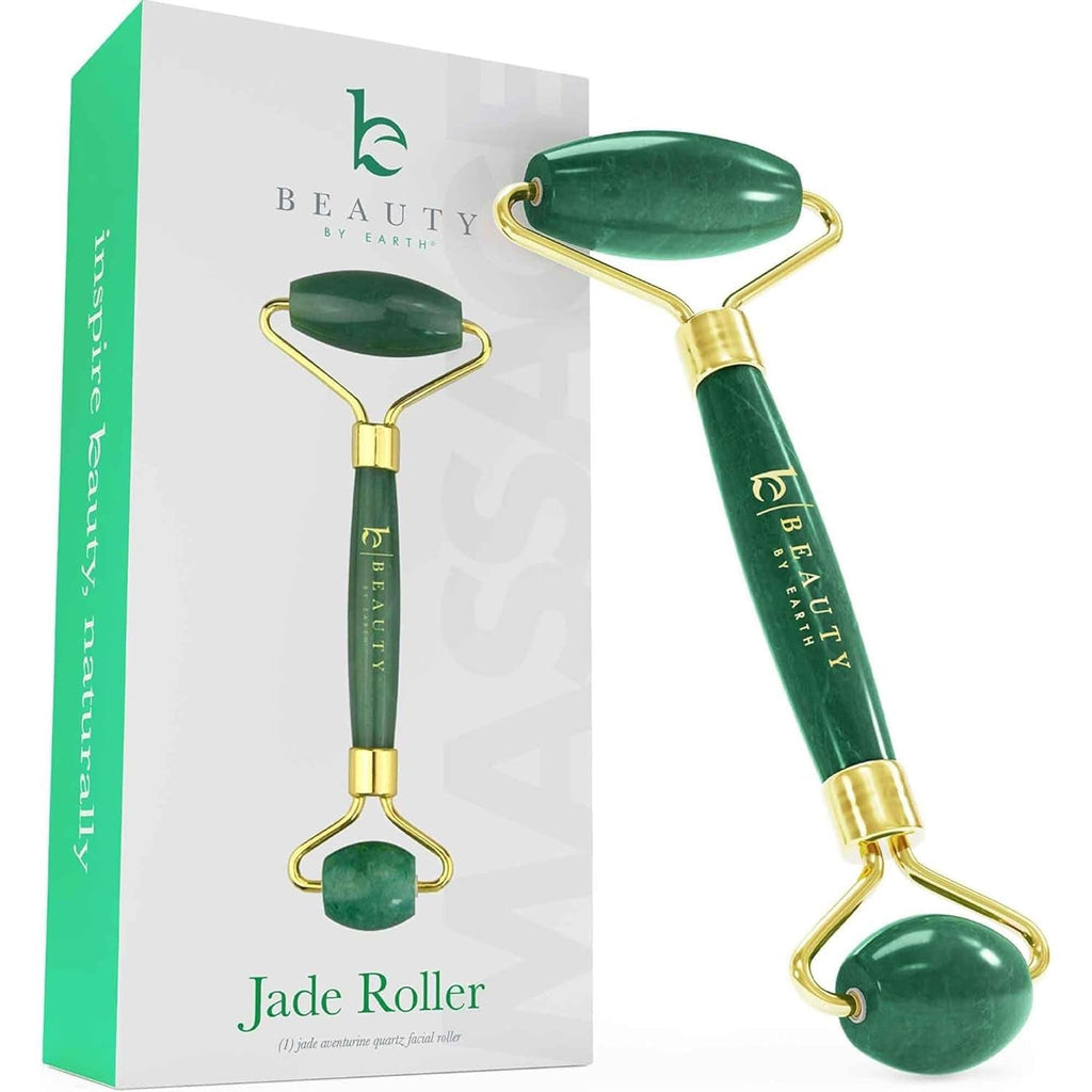 Jade Face Roller with Eye Roller – De-Puffing & Firming Facial Massage Tool