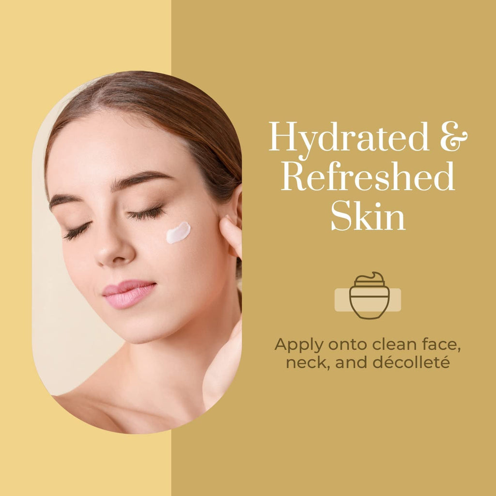24K Gold & Collagen Daily Face Moisturizer – Korean Anti-Aging Day Cream 1.69 oz