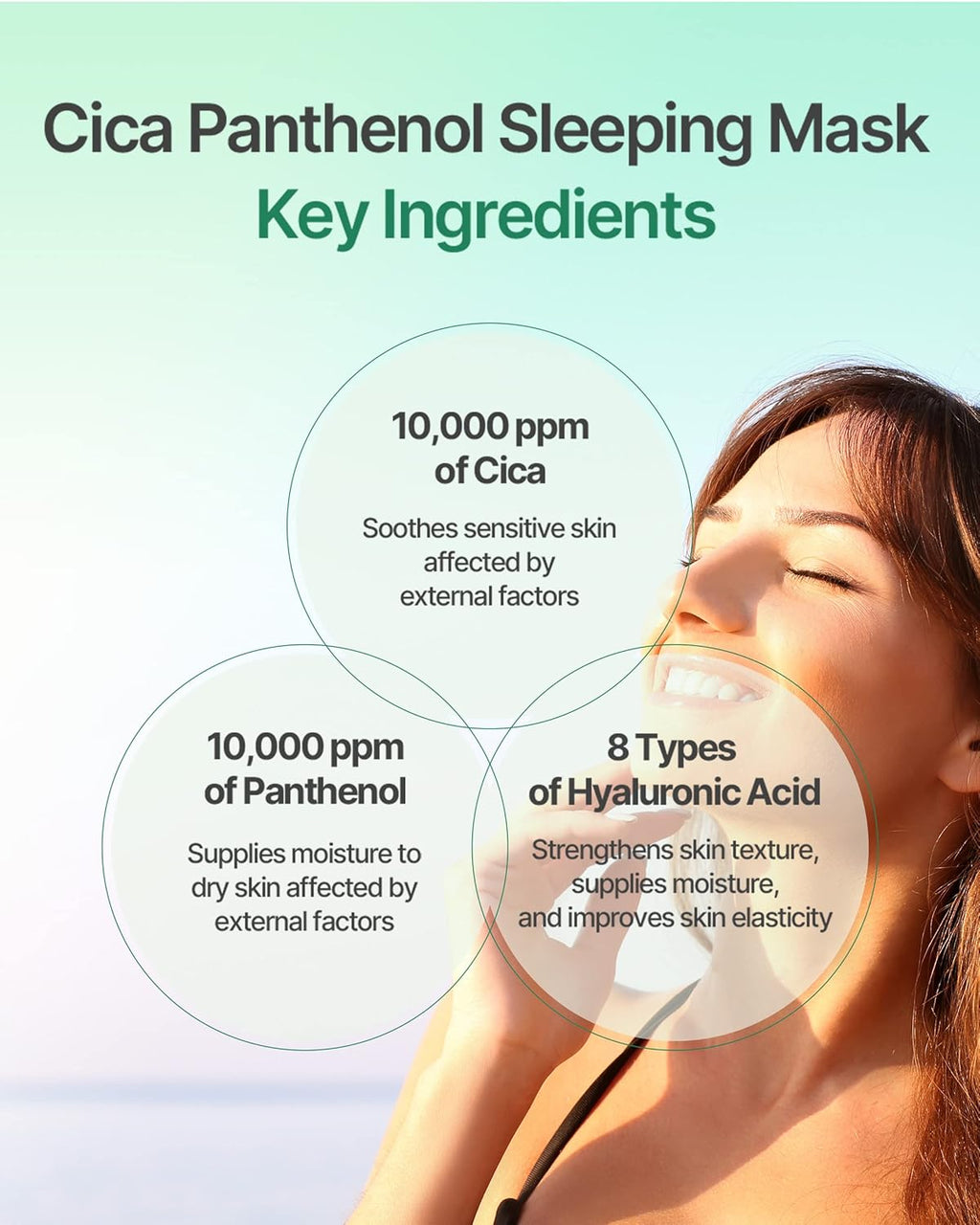 CICA Panthenol Overnight Moisturizing Cream – Korean Sleeping Mask 2.70 oz