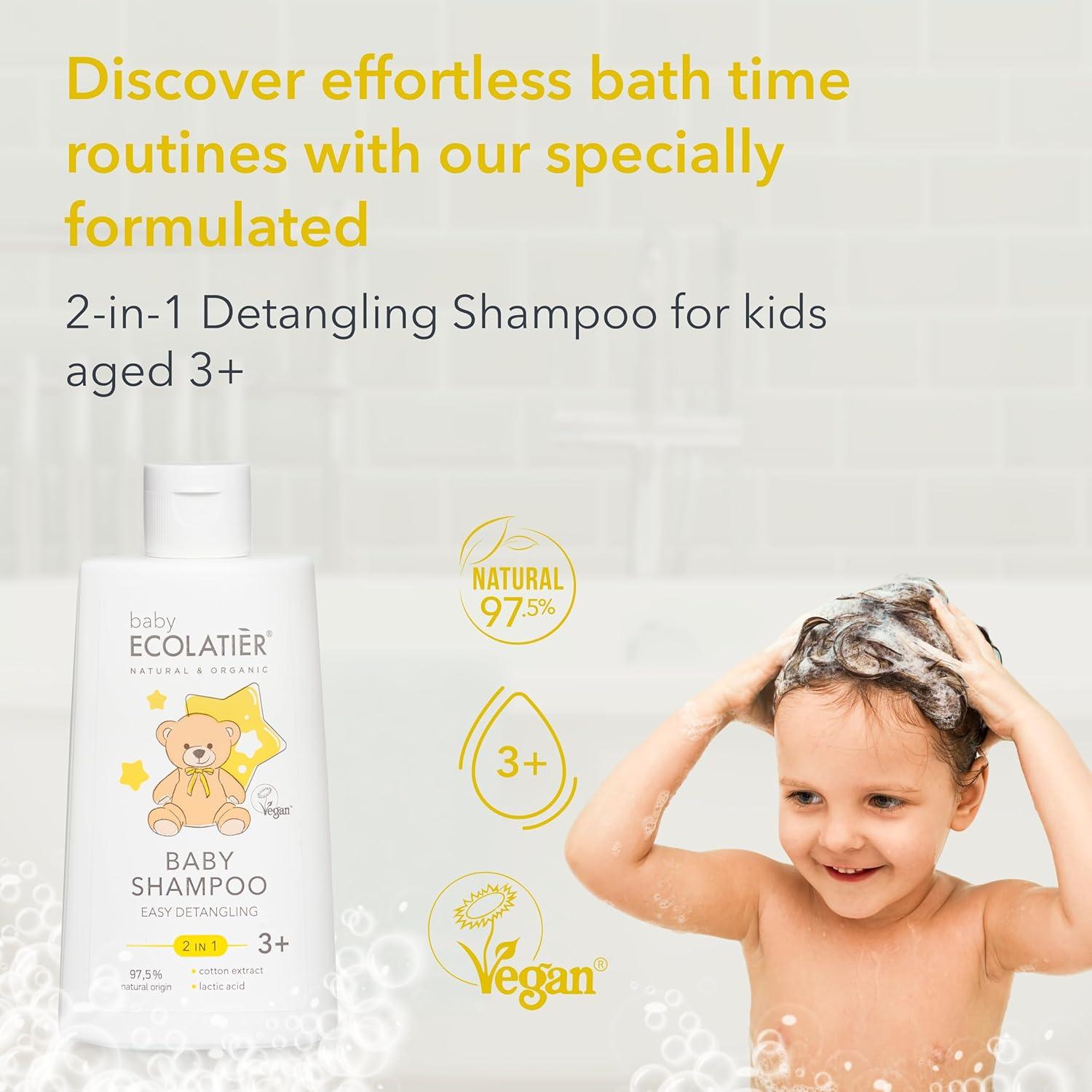 Organic Mimi Baby 2-in-1 Shampoo & Detangler – Ages 3+, 250ml