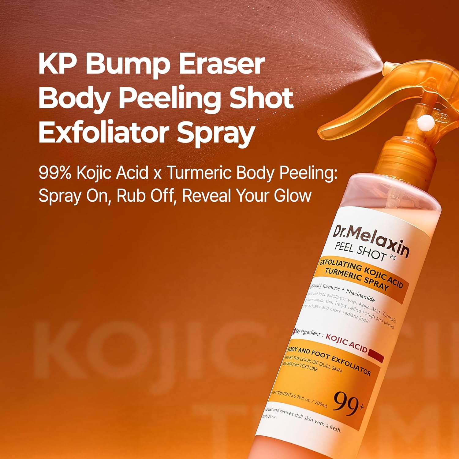Dr. Melaxin Peel Shot Exfoliating Spray – Kojic Acid & Turmeric Brightening Exfoliant