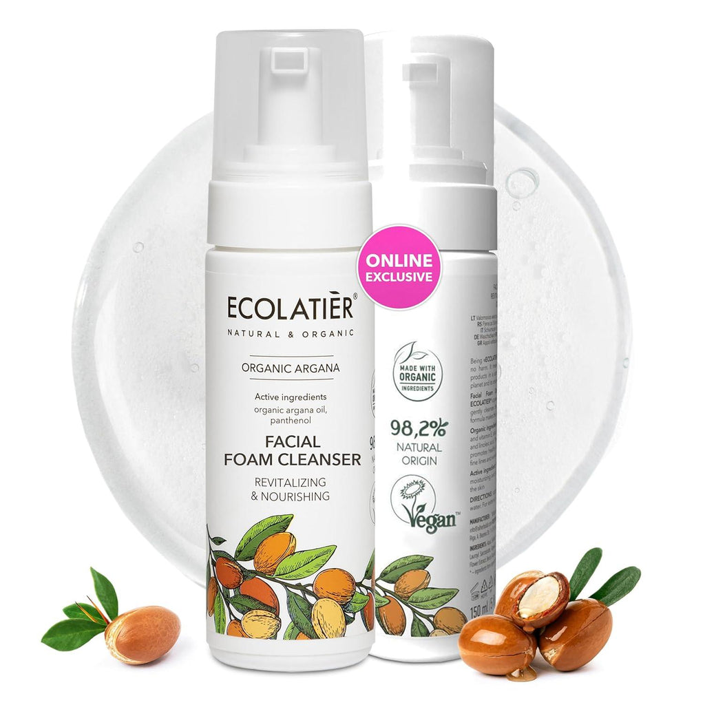 Revitalizing & Nourishing Facial Foam Cleanser with Organic Argan Oil
