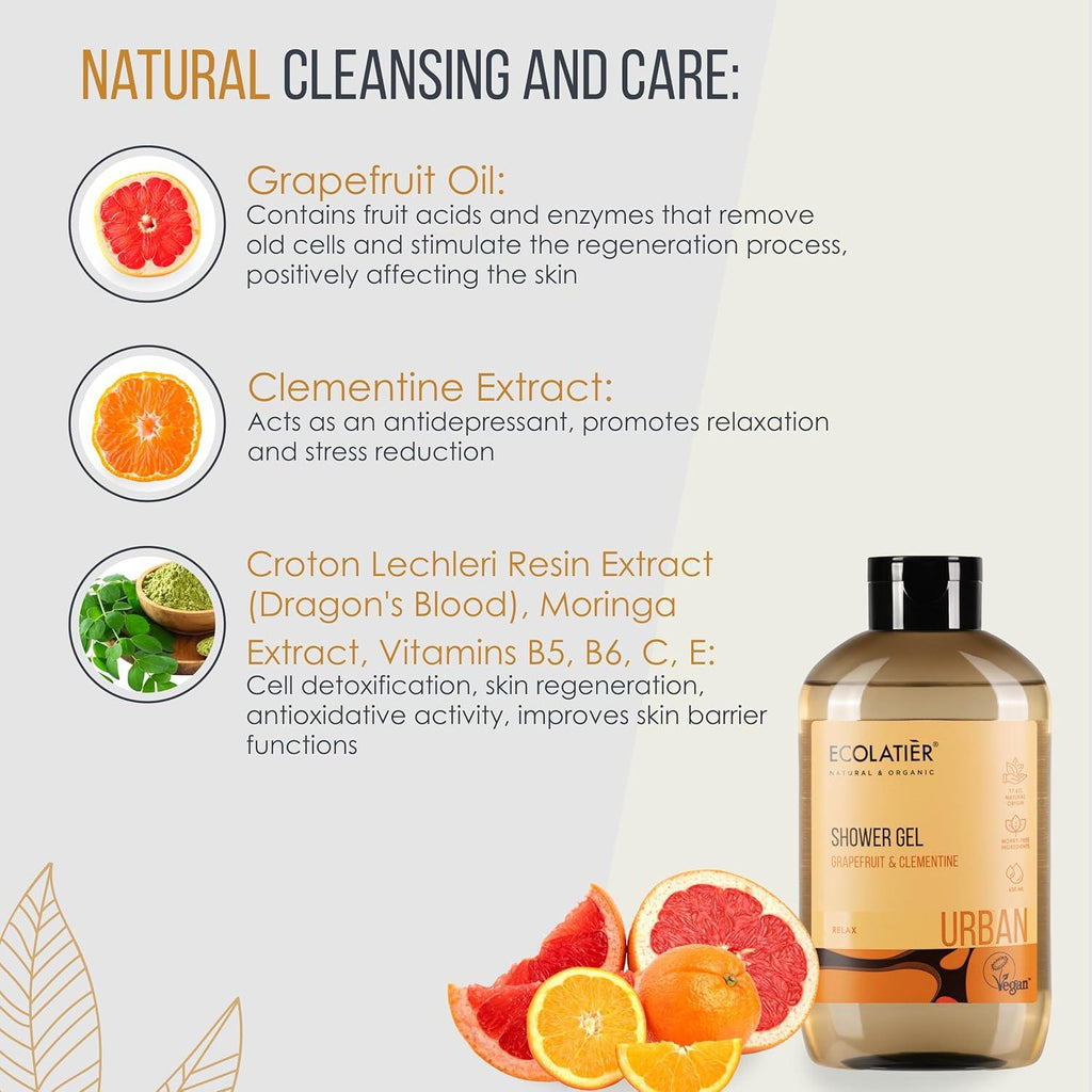 Organic Mimi Shower Gel – Grapefruit & Clementine