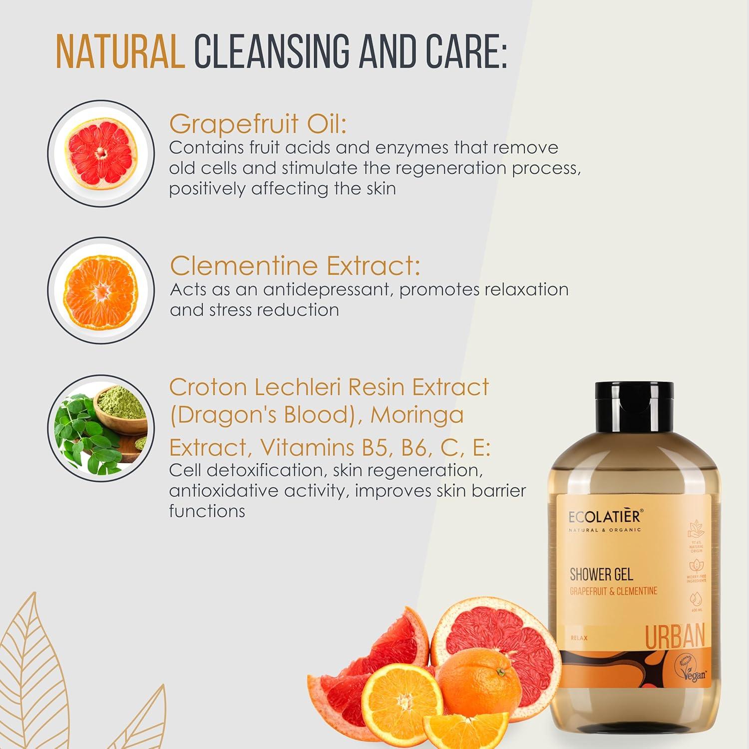 Organic Mimi Shower Gel – Grapefruit & Clementine