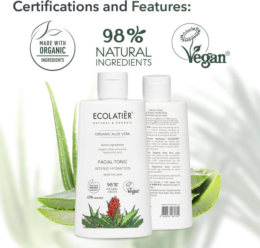 Intense Hydration Facial Tonic with Organic Aloe Vera