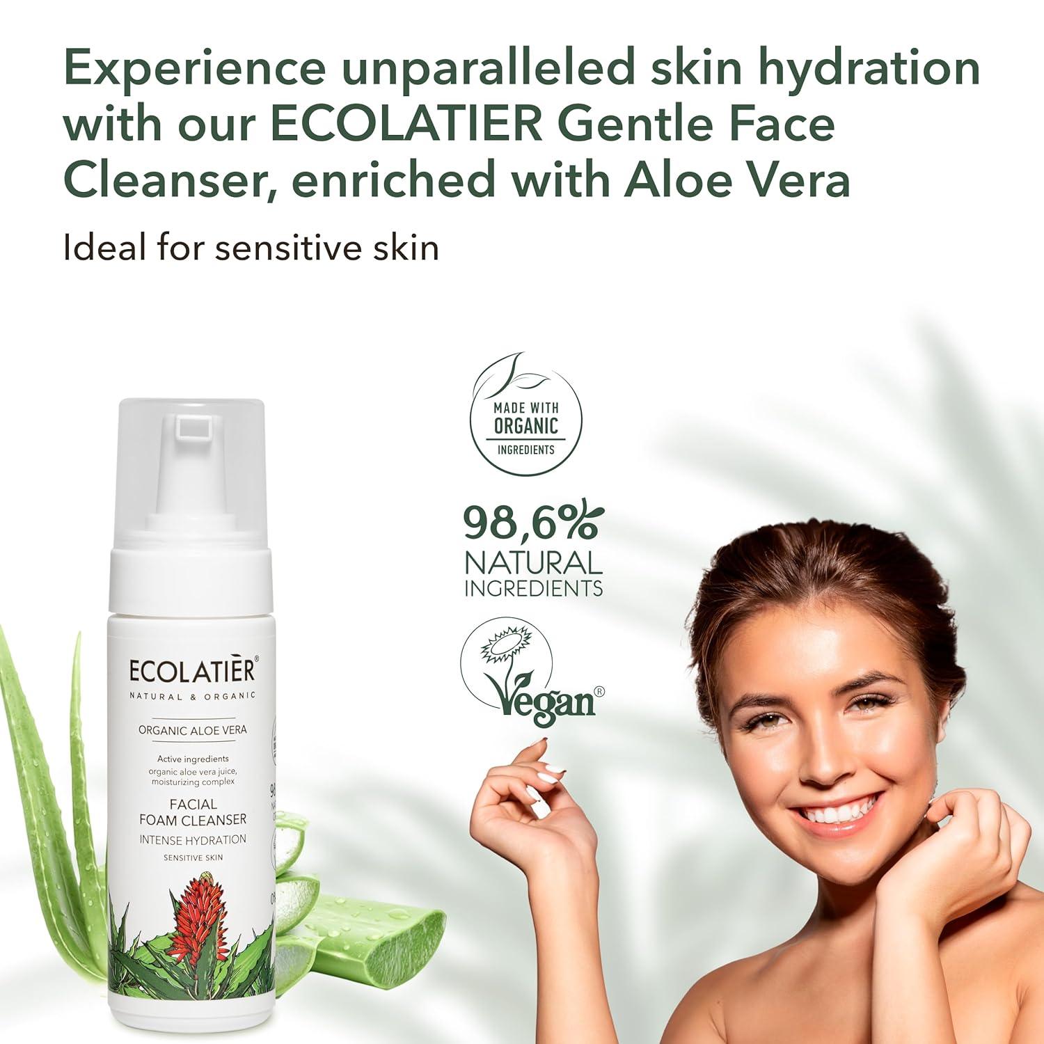 Intense Hydration Facial Foam Cleanser with Organic Aloe Vera