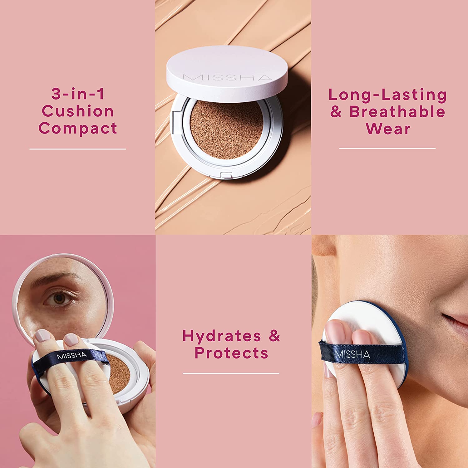 Missha M Magic Cushion Cover Lasting #23 Neutral Medium Beige – Long-Wear Korean Cushion Foundation