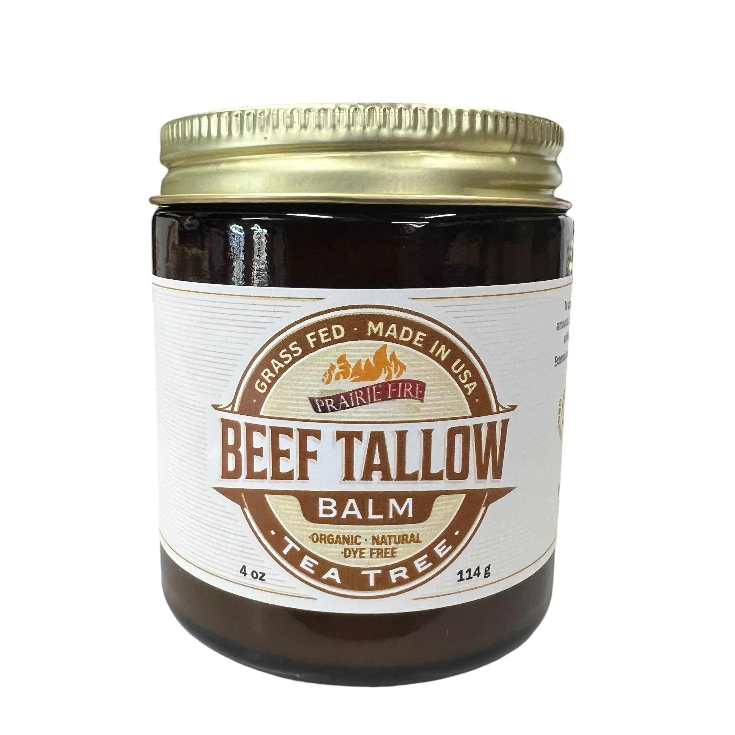 Grass Fed Beef Tallow Balm 4oz - USA Made Organic