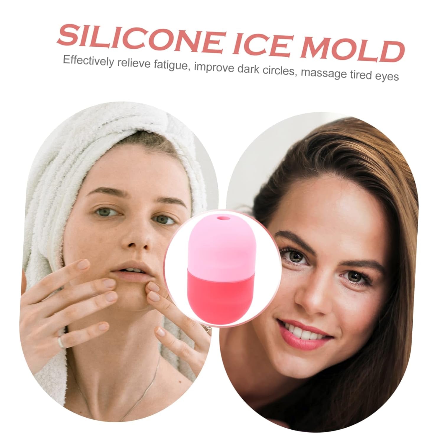 Silicone Ice Face Roller – Manual Cryotherapy Massage Tool for Puffiness & Dark Circles
