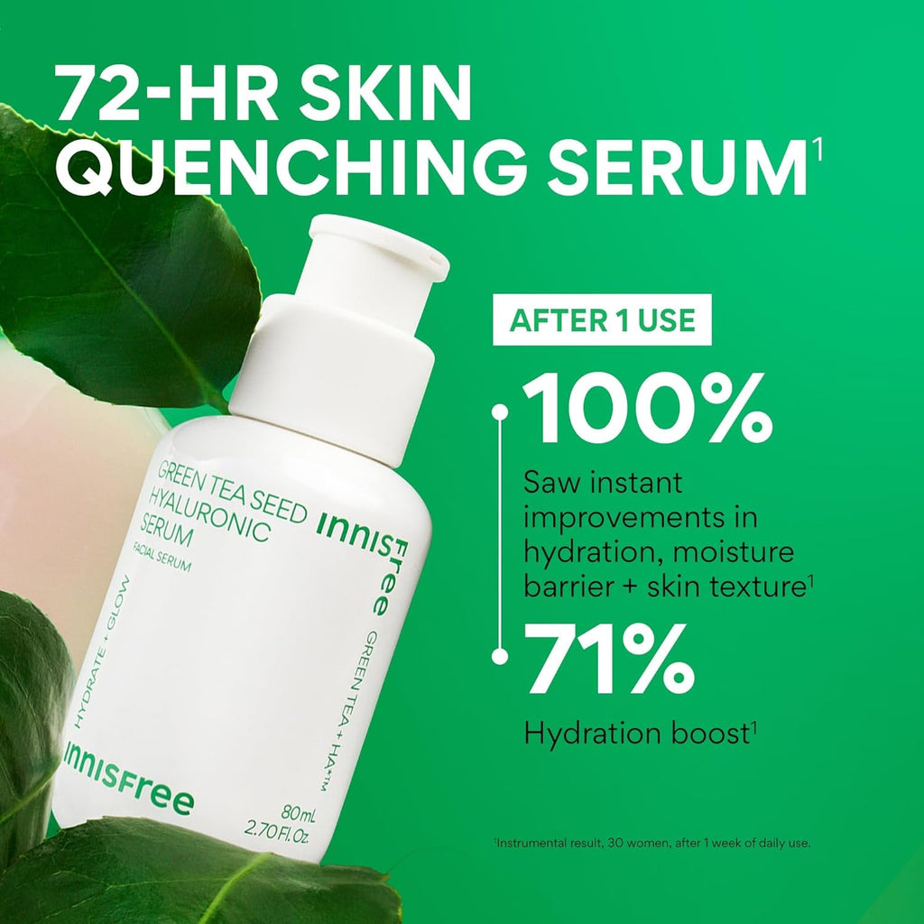 Innisfree Green Tea Seed Hyaluronic Serum – Niacinamide Hydration & Glow