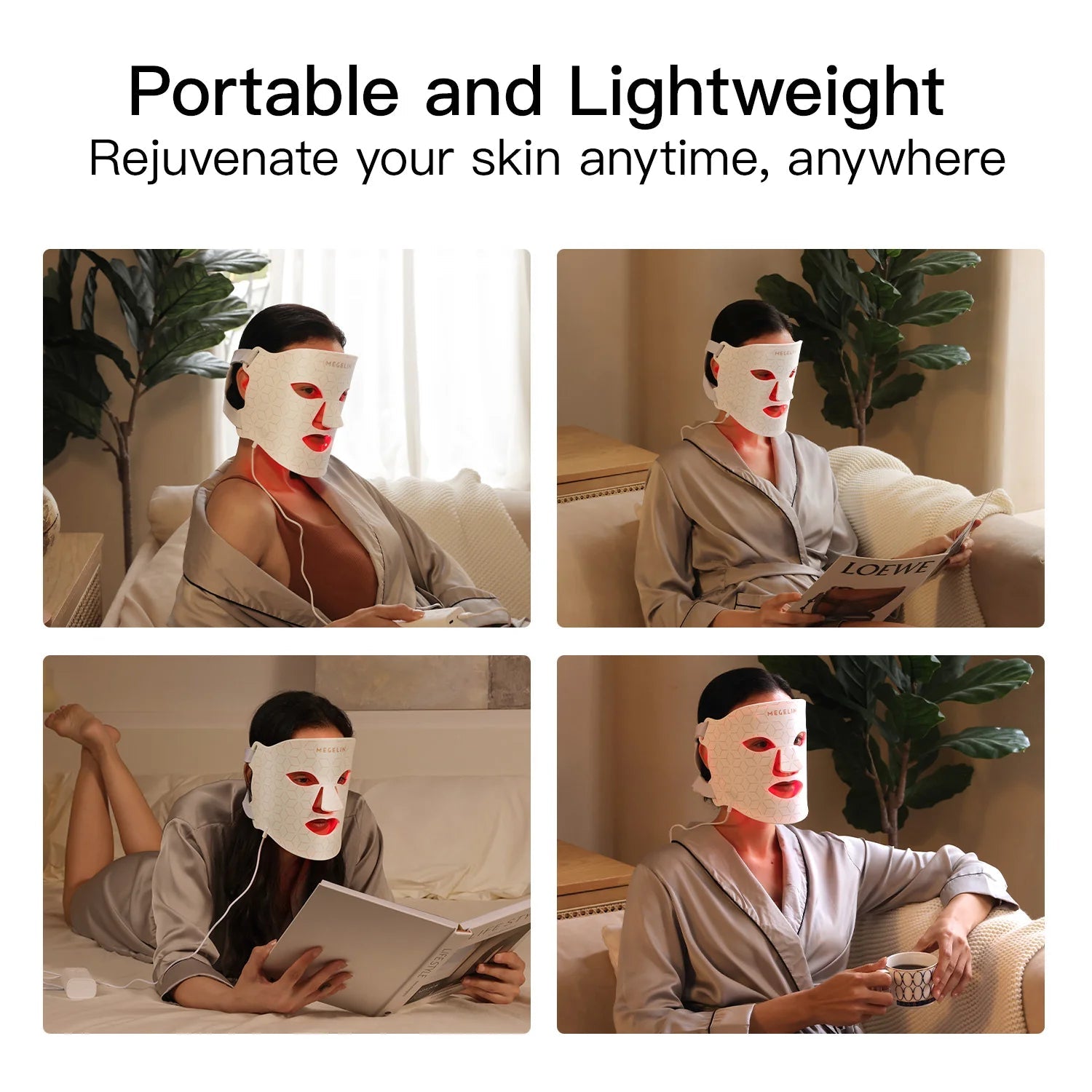 LED Red Light Therapy Face Mask – Anti-Aging & Skin Rejuvenation Device