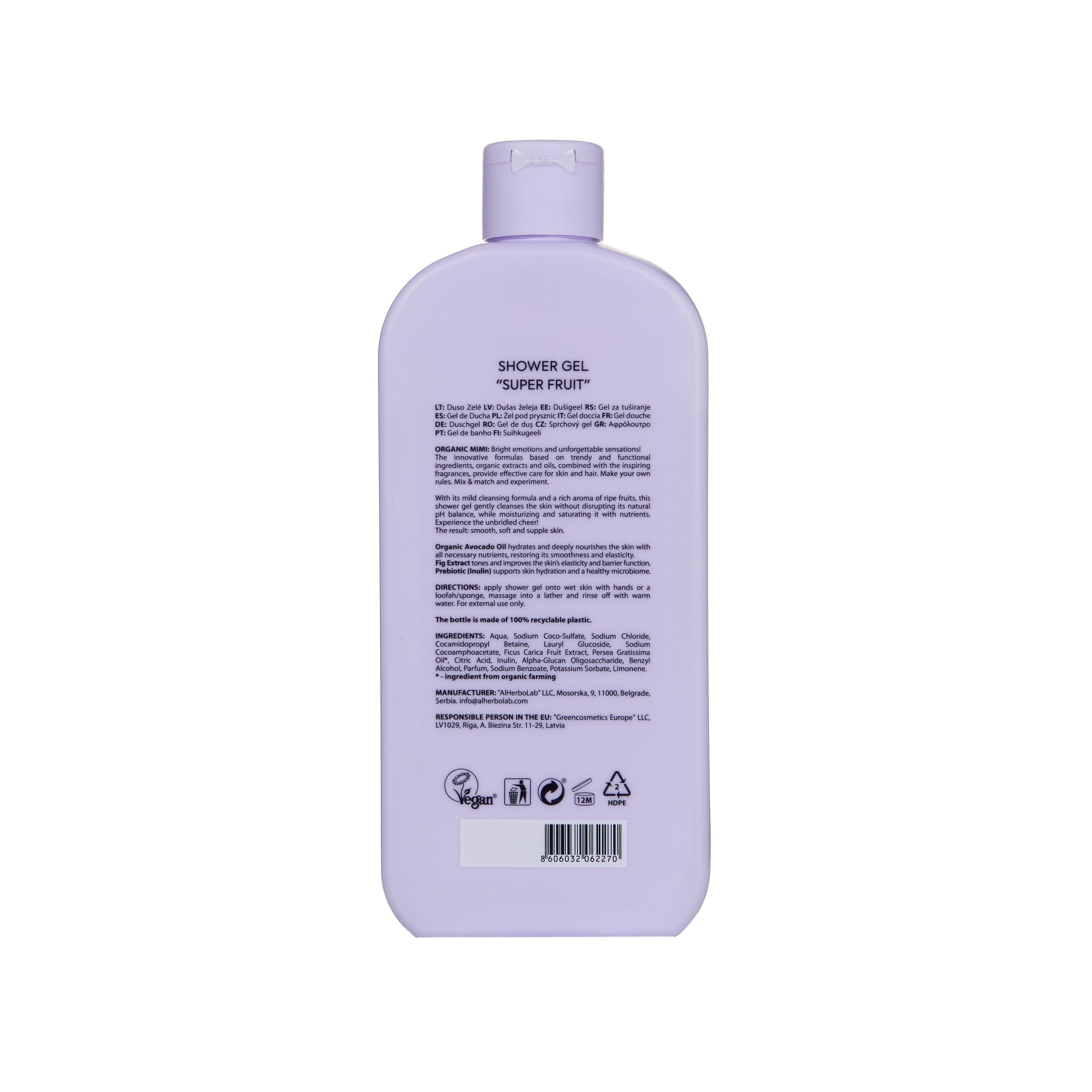 Organic Mimi Super Fruit Shower Gel, 400ml