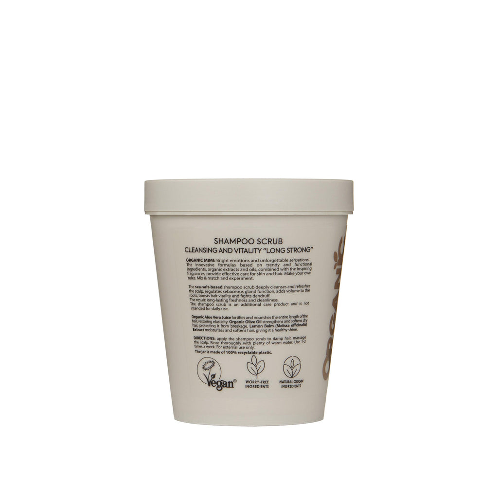 Organic Mimi Long Strong Cleansing & Vitality Shampoo Scrub, 310g