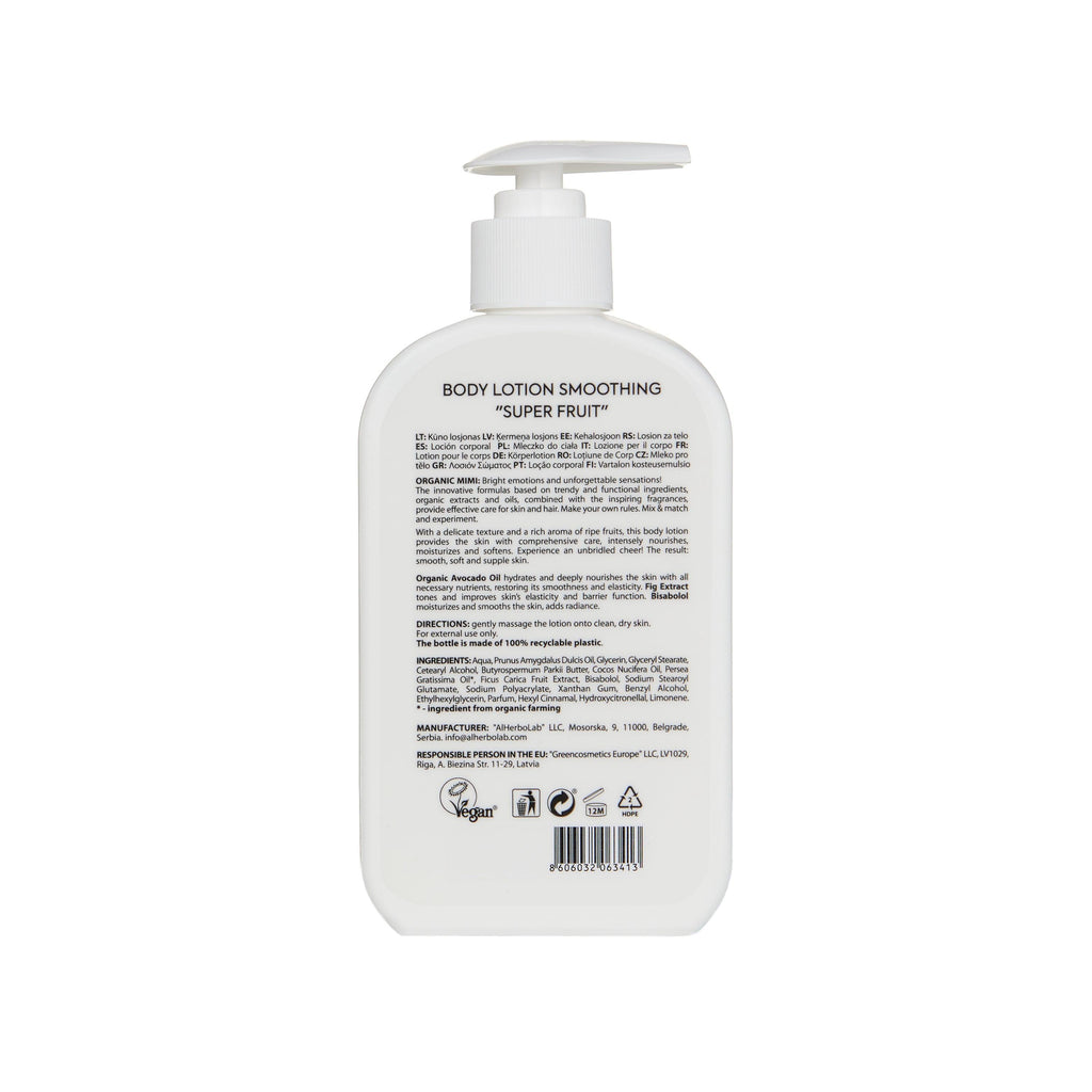 Organic Mimi Smoothing Super Fruit Body Lotion, 300ml