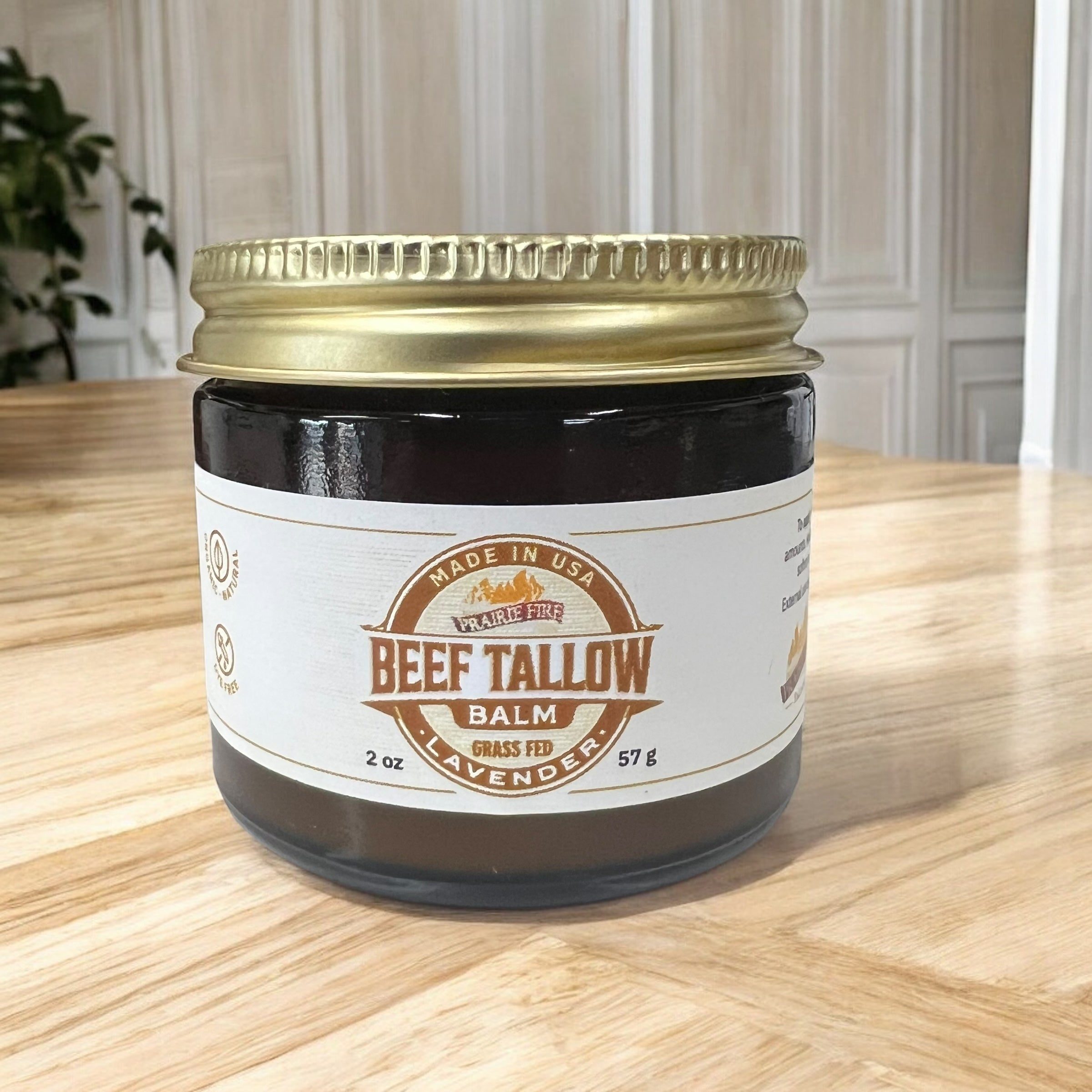 Grass-Fed Beef Tallow Balm 2oz - Organic Kansas Farm-Made Moisturizer