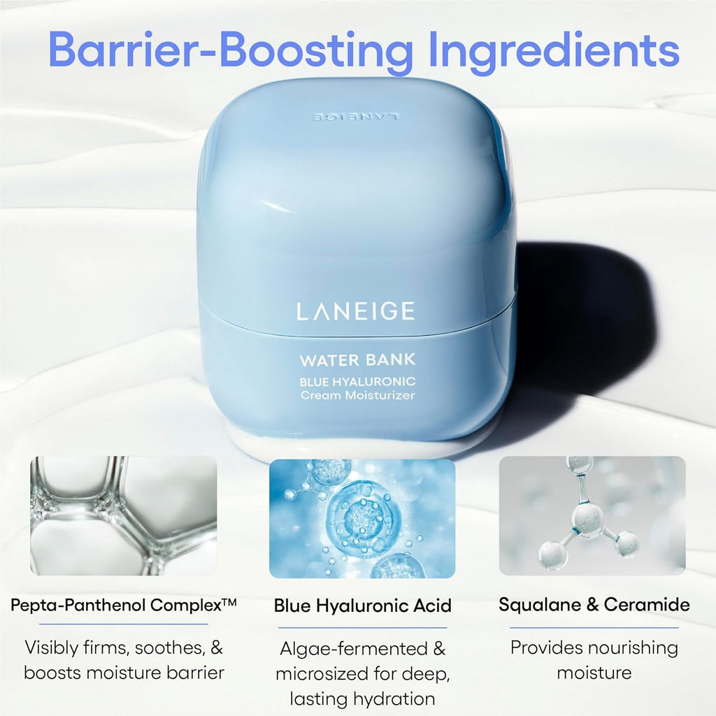 Water Bank Blue Hyaluronic Moisturizer – Barrier-Boosting Squalane & Ceramide Cream