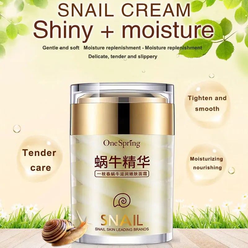 Snail Face Cream & Retinol Eye Roller Serum – Korean Anti-Aging Duo 2-Piece Set