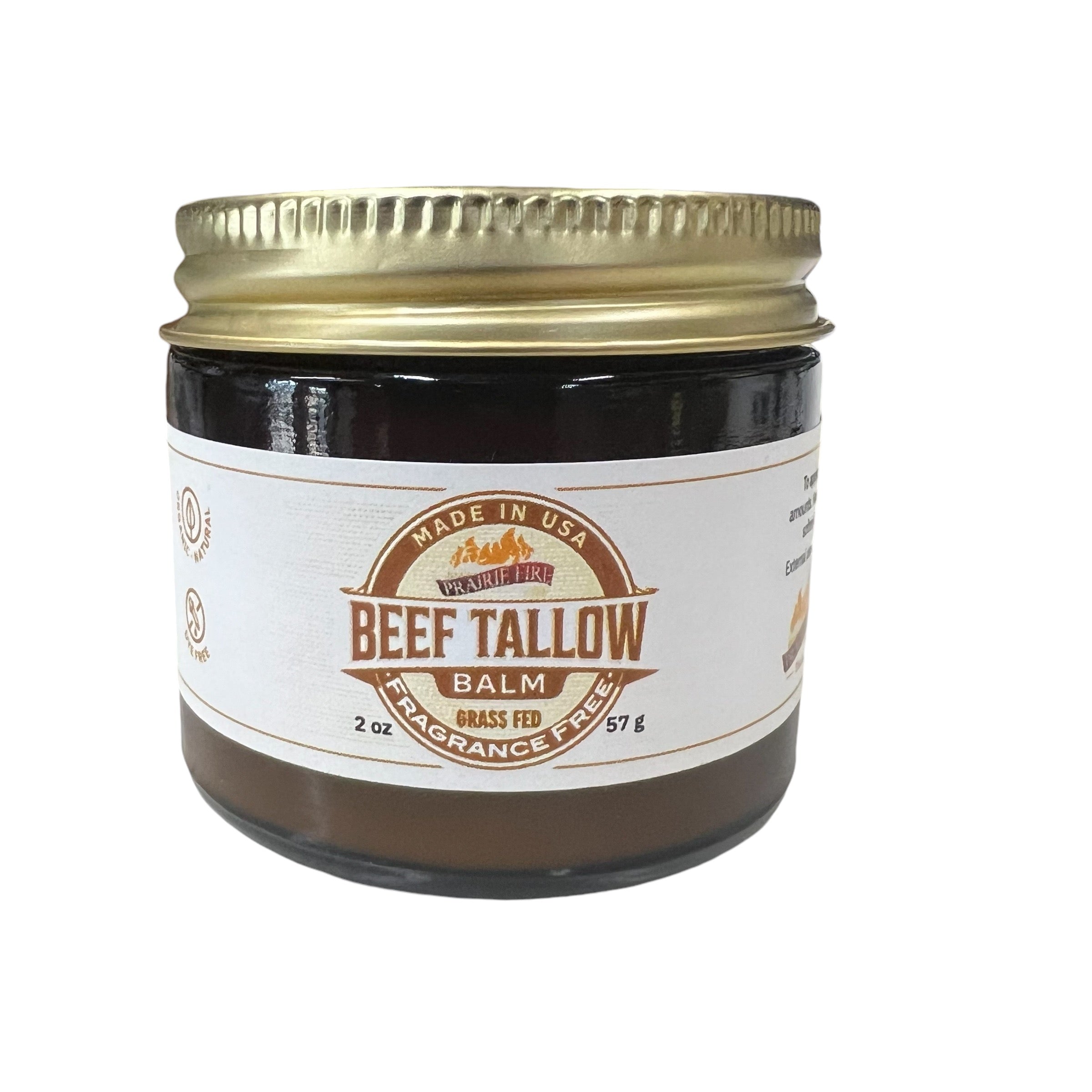 Grass-Fed Beef Tallow Balm 2oz - Organic Kansas Farm-Made Moisturizer