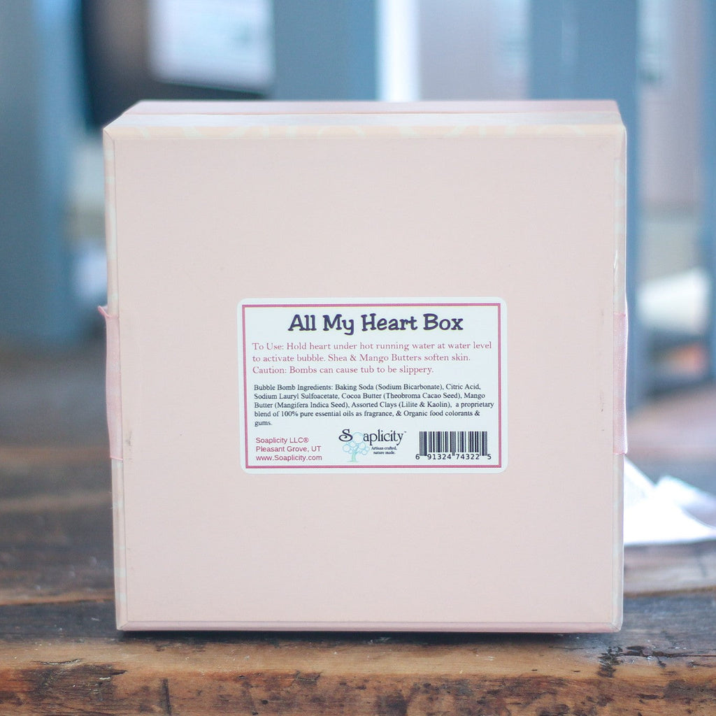 All My Heart Bubble Bomb Gift Set – Natural Bubble Bath Gift Set