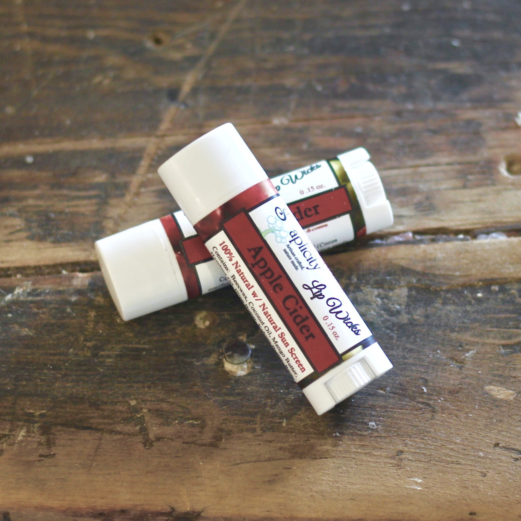 Apple Cider Lip Wick Lip Balm – Natural Moisturizing Lip Balm with SPF 15