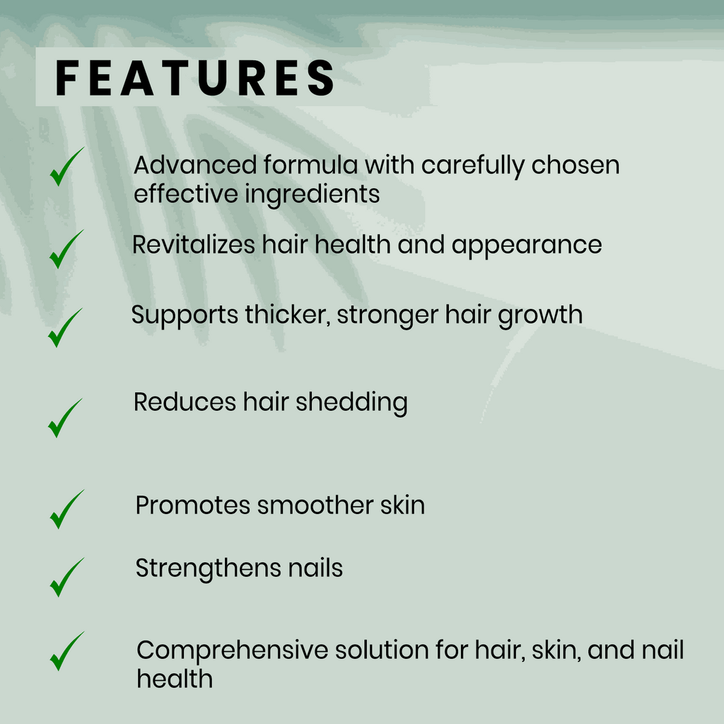 Extra Strength Biotin 5000mcg – Hair, Skin & Nails Supplement with Vitamins A, C, D, E & Zinc