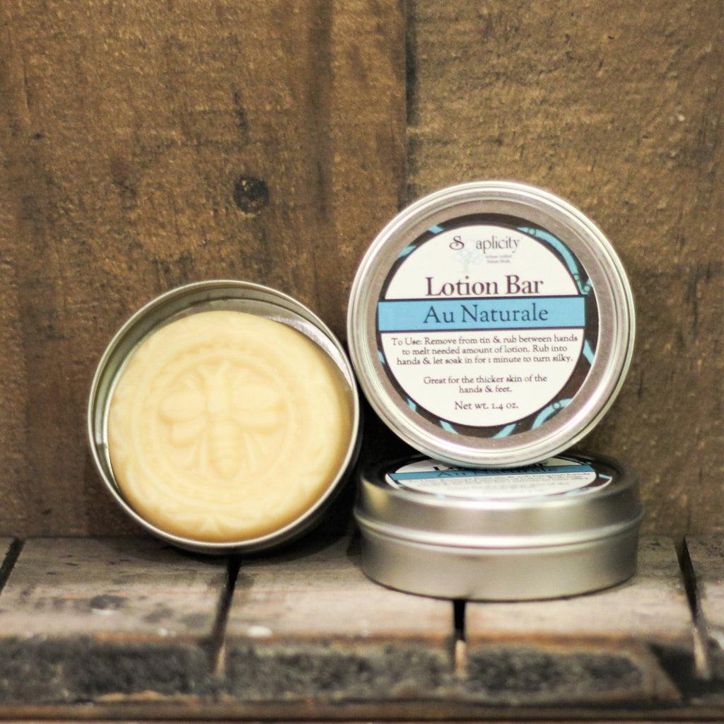 Au Naturale Unscented Lotion Bar – Clean, Fragrance-Free Solid Moisturizer