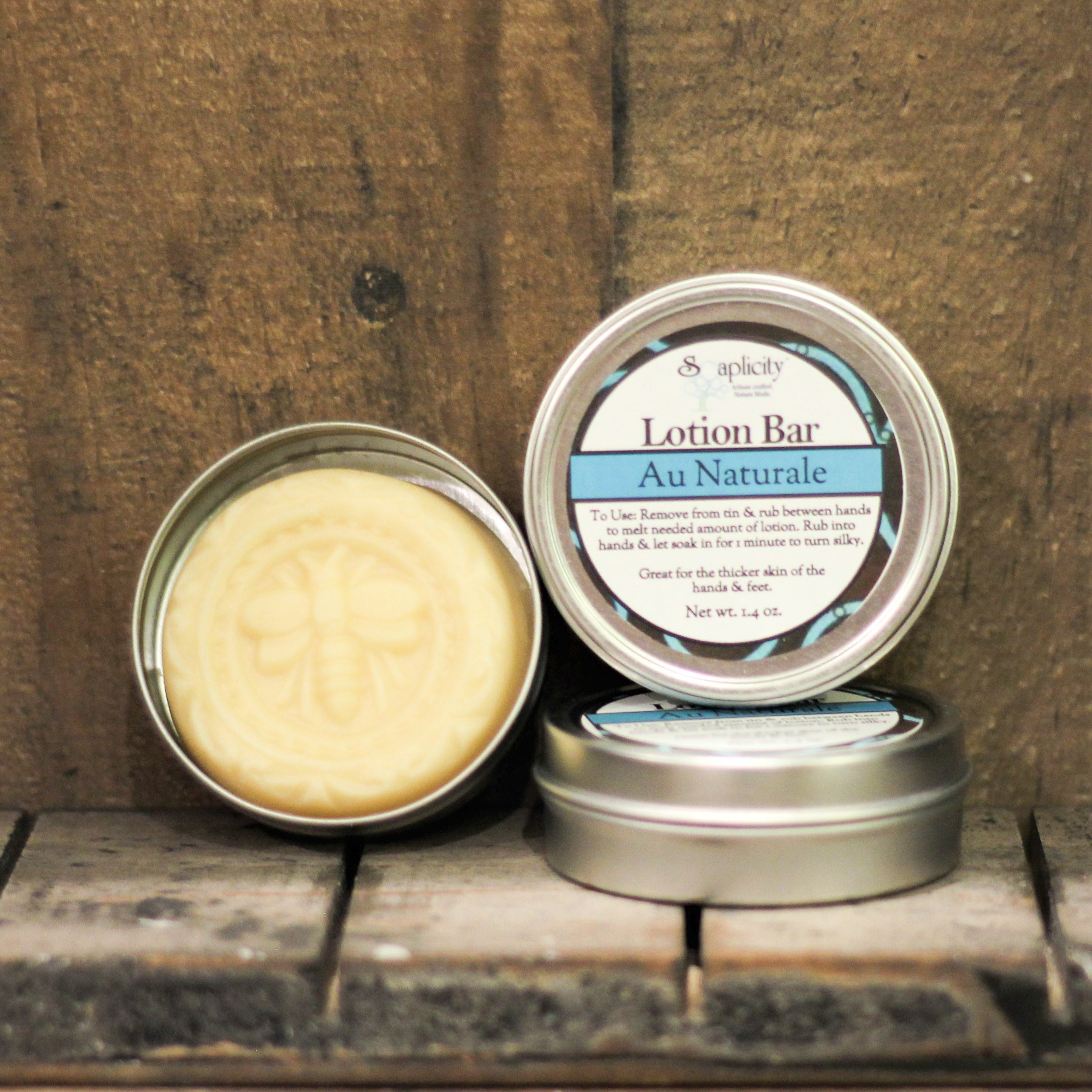 Au Naturale Unscented Lotion Bar – Clean, Fragrance-Free Solid Moisturizer