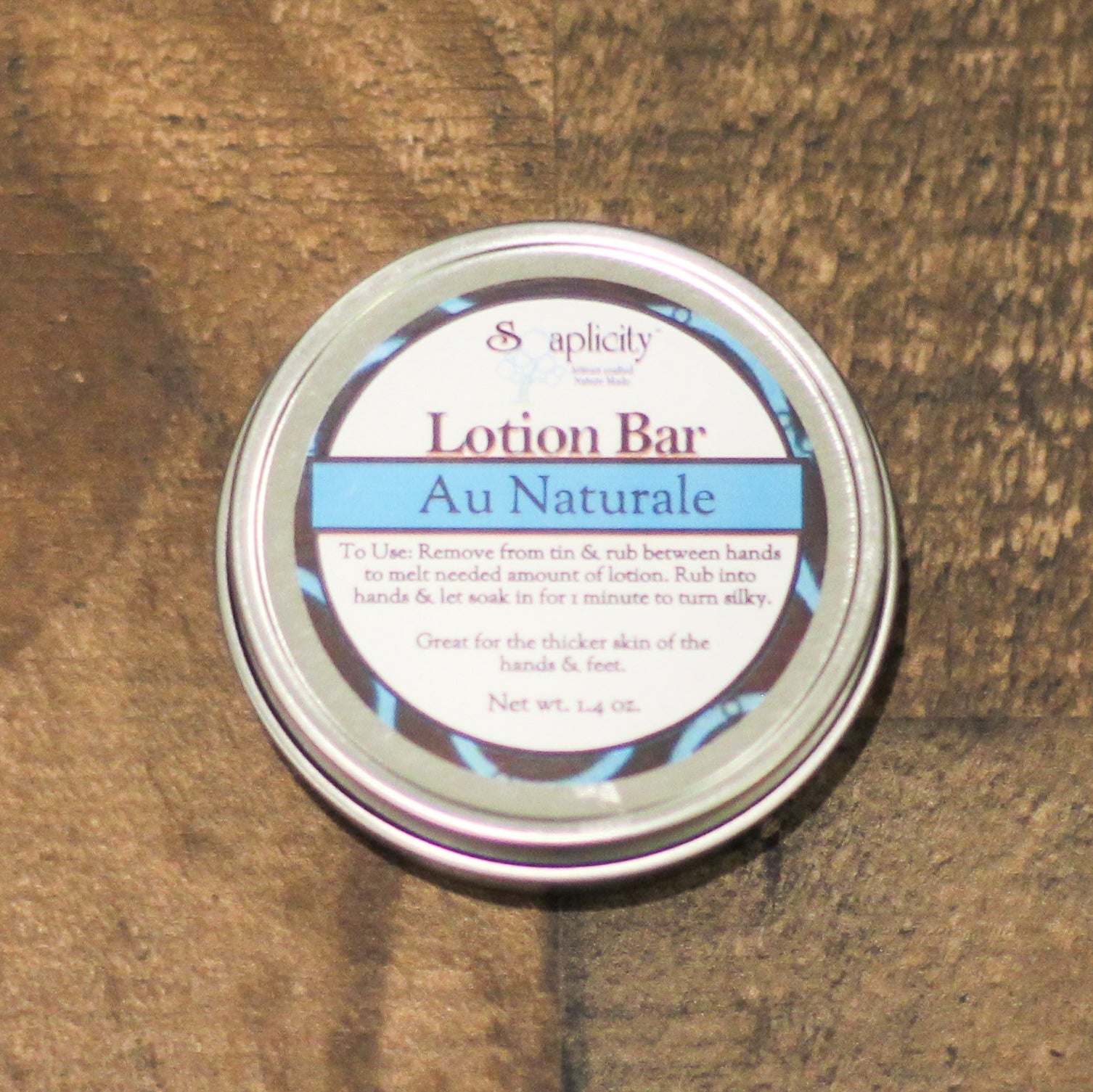 Au Naturale Unscented Lotion Bar – Clean, Fragrance-Free Solid Moisturizer