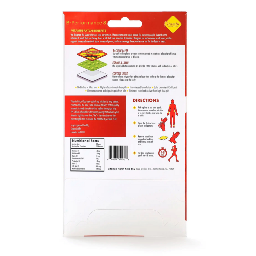B-Performance 8 – Complete B-Vitamin Complex Transdermal Patch