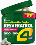 Resveratrol Supplement 1800mg Complex - 180 Capsules