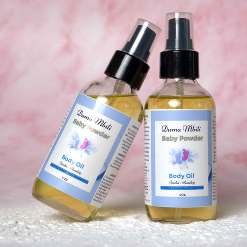 Baby Powder Body Oil – Jojoba, Sweet Almond & Coconut Oil Blend