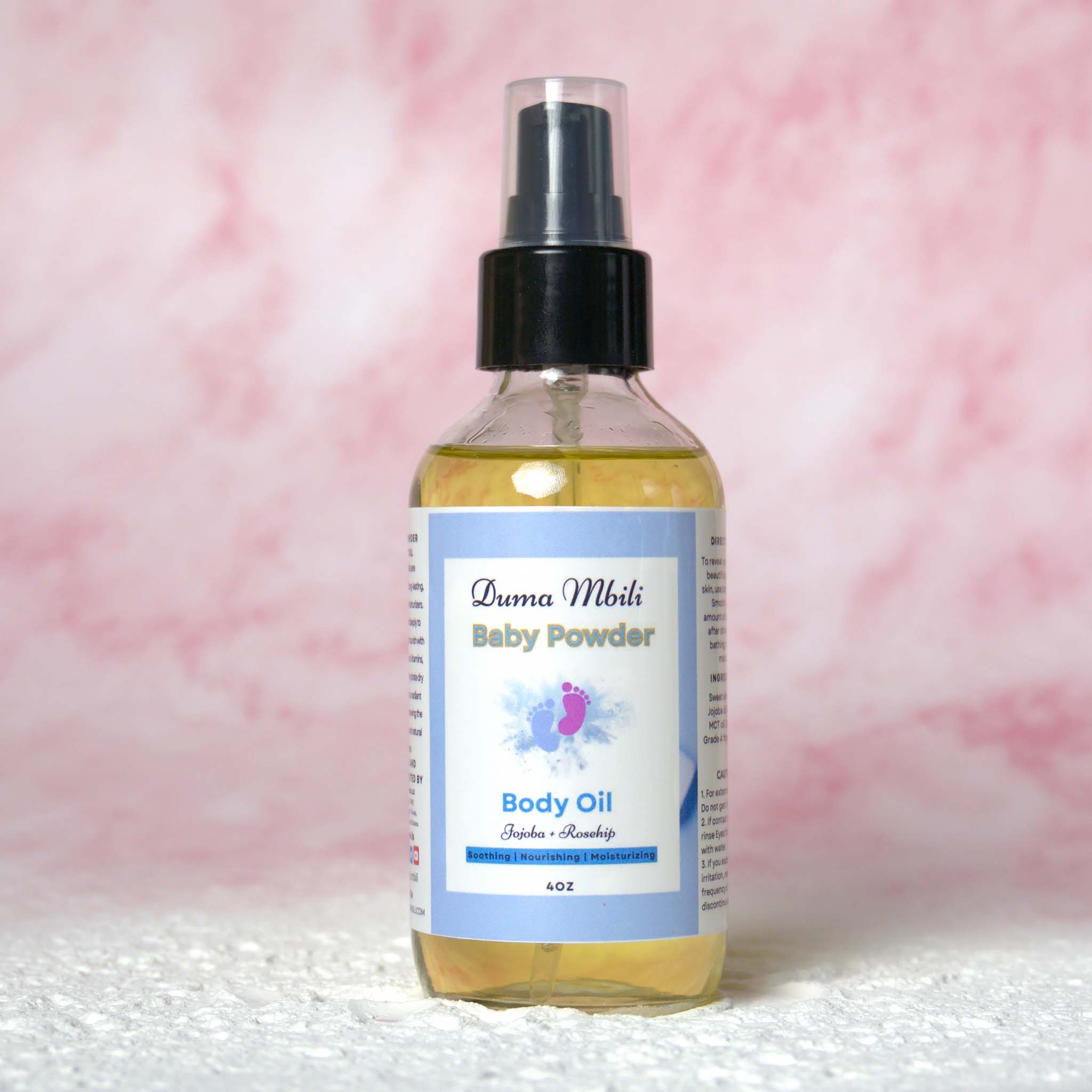 Baby Powder Body Oil – Jojoba, Sweet Almond & Coconut Oil Blend