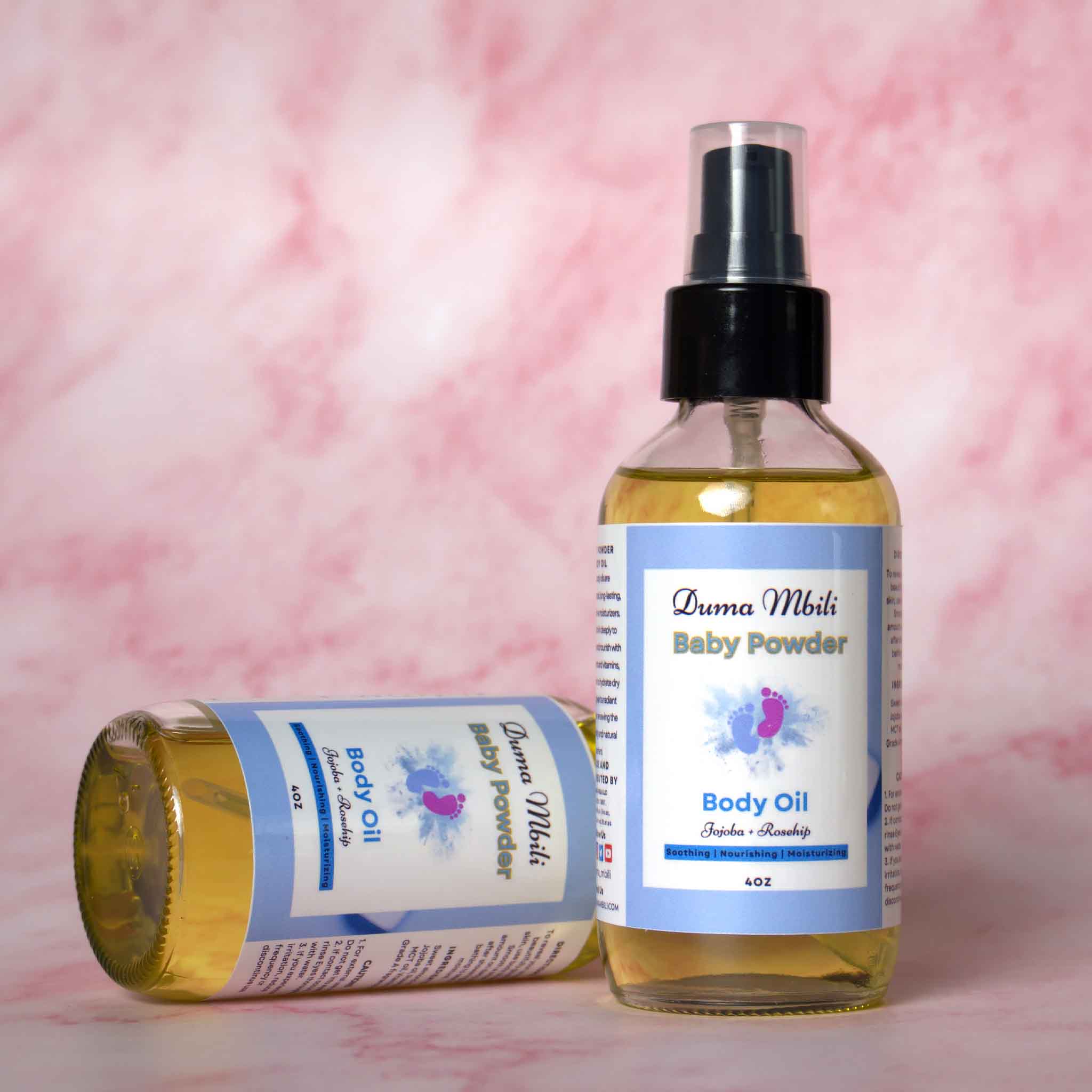 Baby Powder Body Oil – Jojoba, Sweet Almond & Coconut Oil Blend