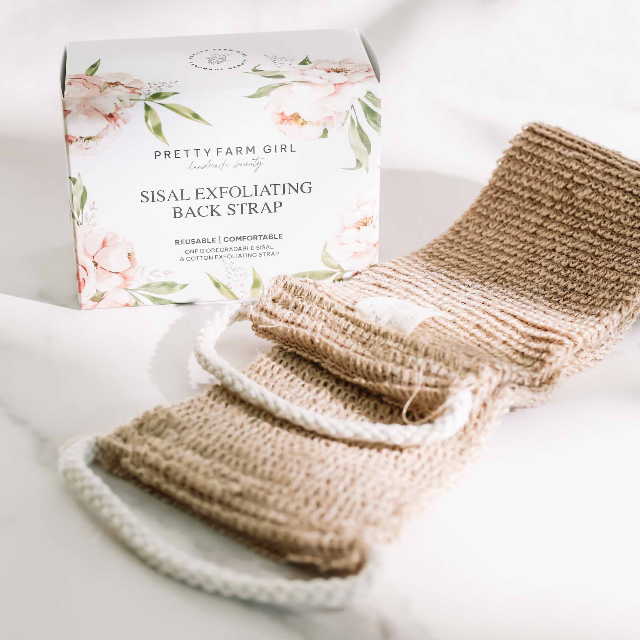 Sisal Back Exfoliating Strap – Natural Long-Reach Body Scrubber