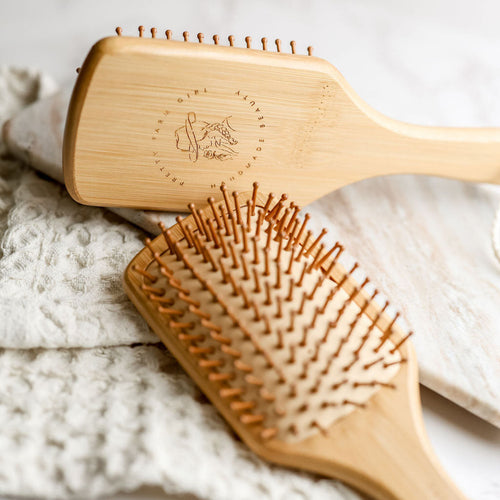 Bamboo Paddle Hair Brush – Natural Detangling & Smoothing Hair Brush