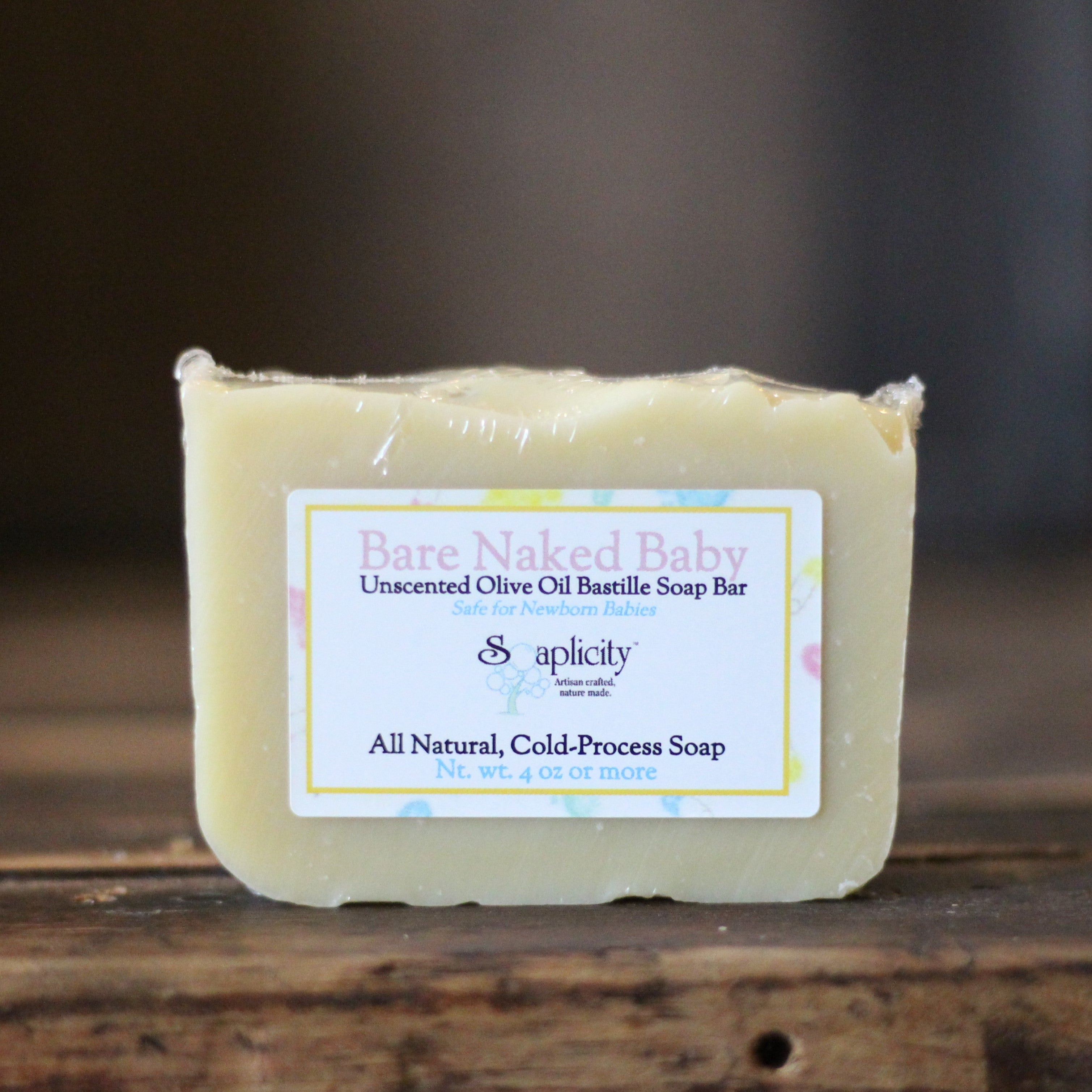 Bare Naked Baby – All-Natural Unscented Bastille Soap for Sensitive & Baby Skin