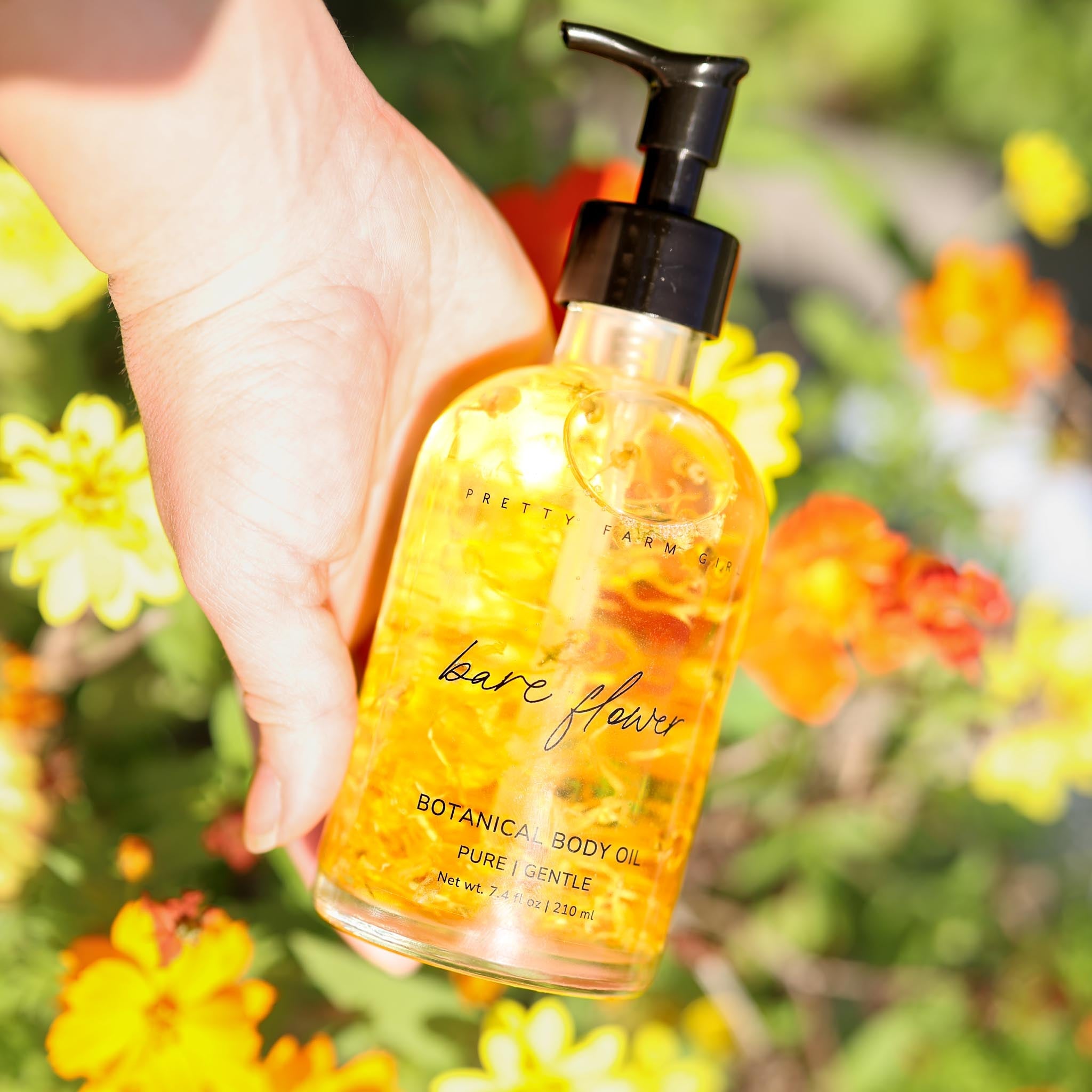 Bare Flower Fragrance-Free Body Oil – Pure Nourishing Skin Oil for Sensitive Skin