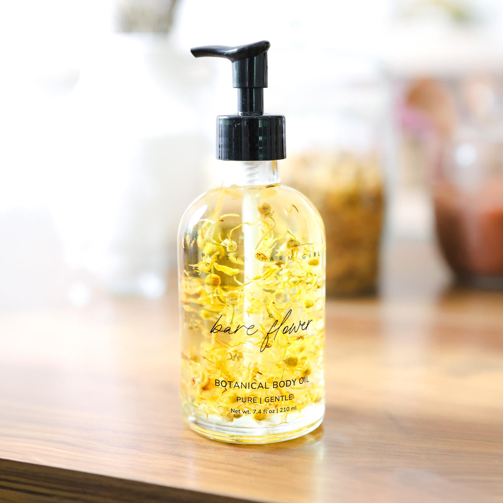 Bare Flower Fragrance-Free Body Oil – Pure Nourishing Skin Oil for Sensitive Skin