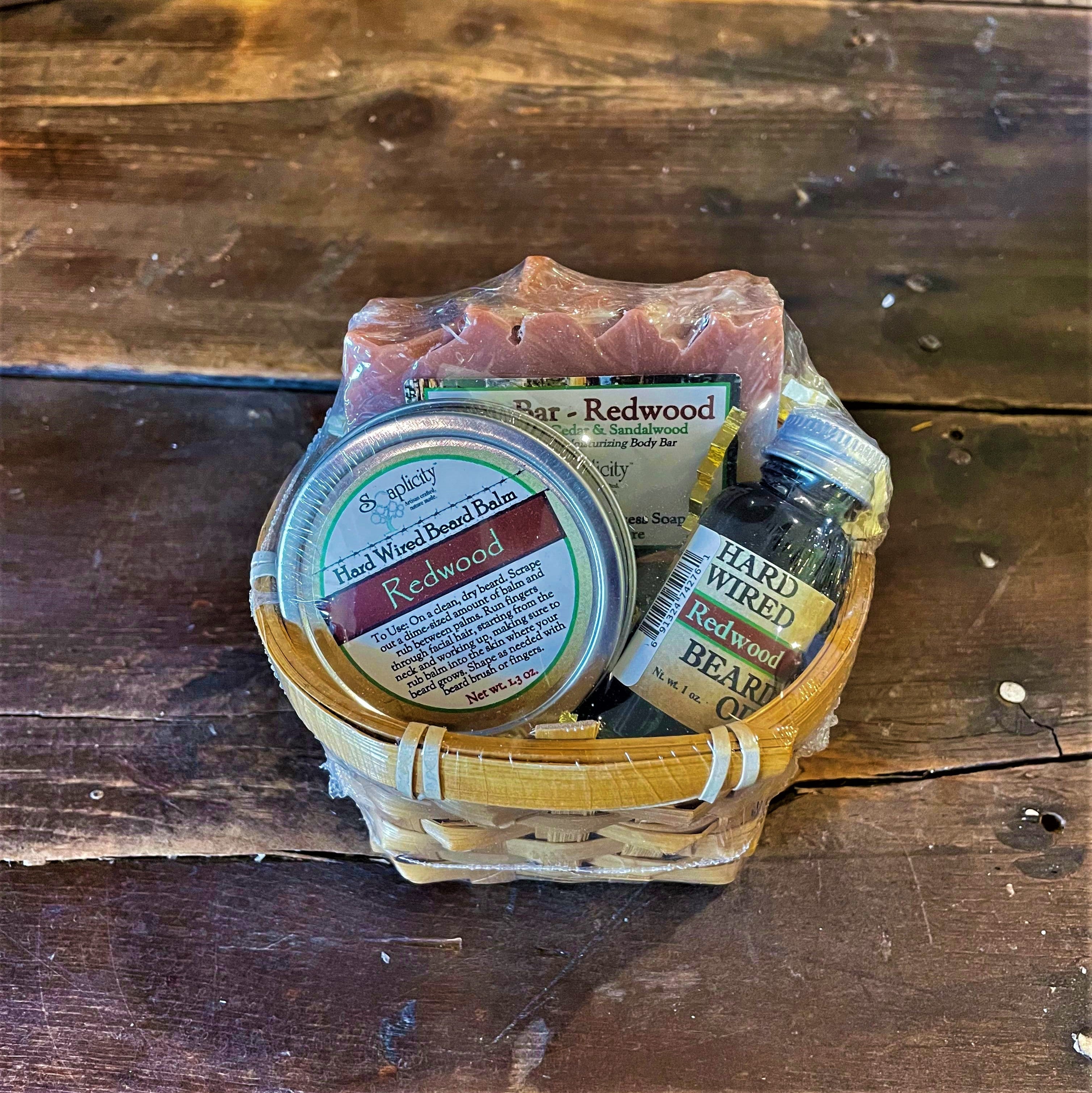 Bearded Trio Gift Set – Hard Wired Beard Oil, Balm & Soap Bar Bundle