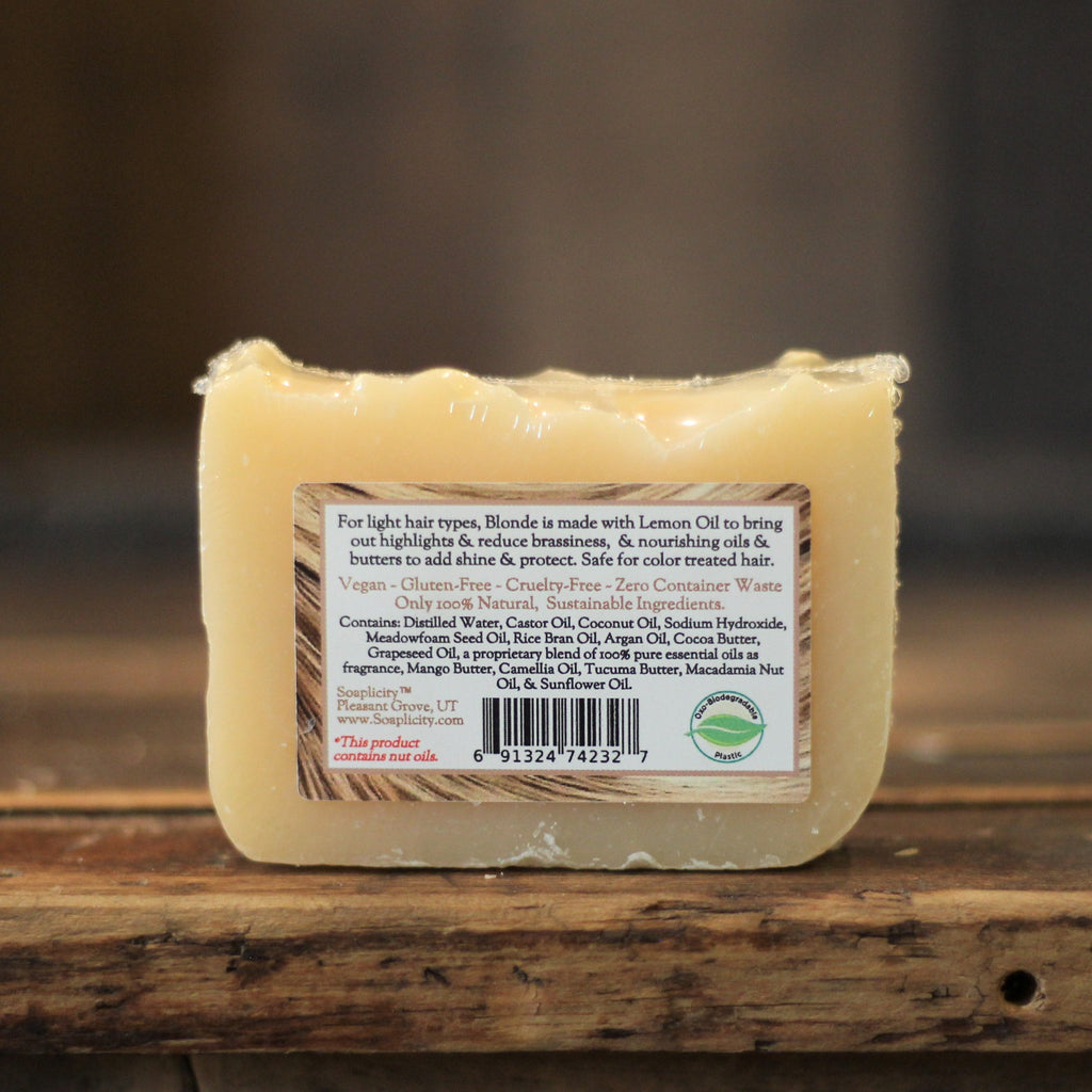 Blonde Shampoo Bar – Natural Highlighting Shampoo Bar for Blonde & All Hair Colors