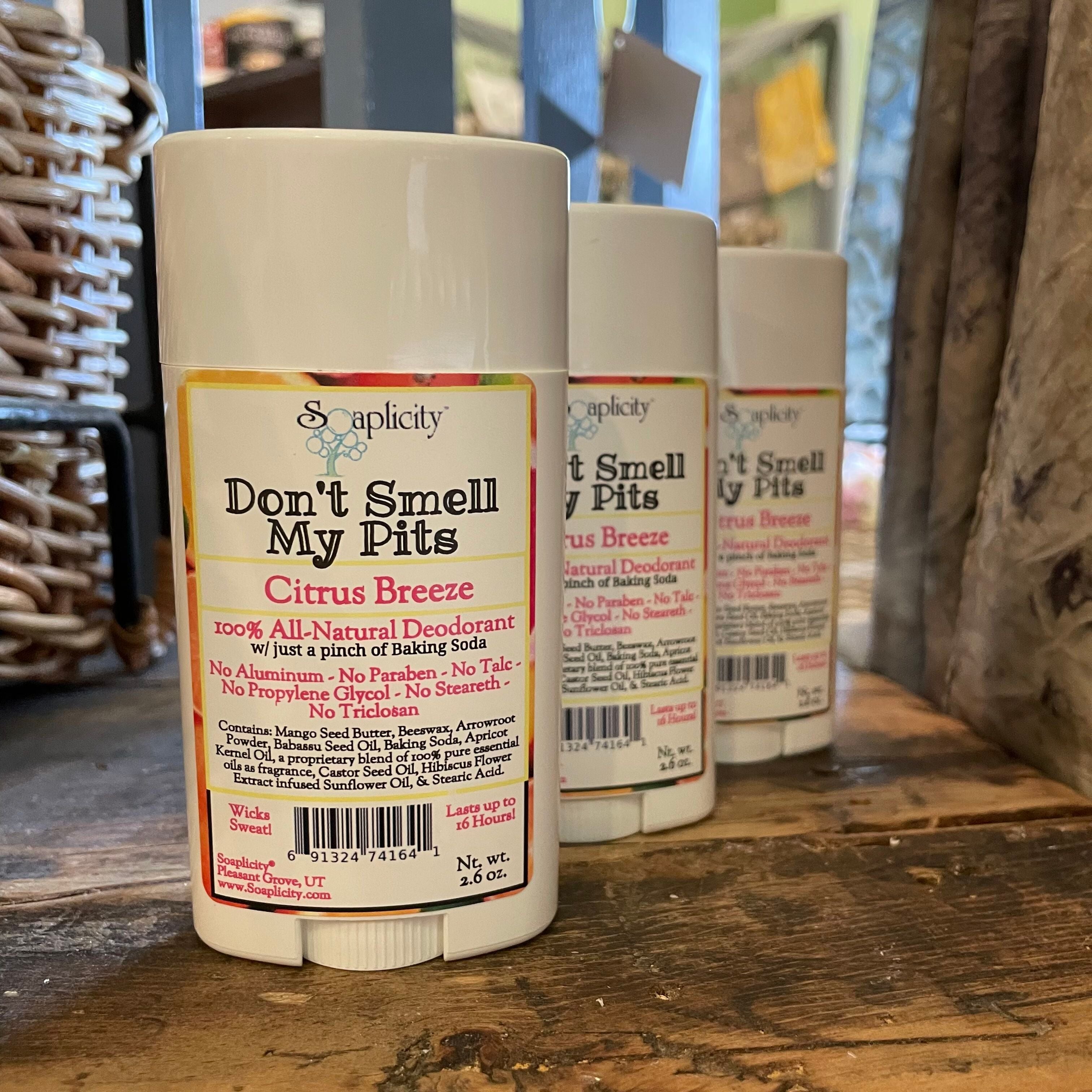 Don’t Smell My Pits Natural Deodorant – Citrus Breeze, 2.6 oz